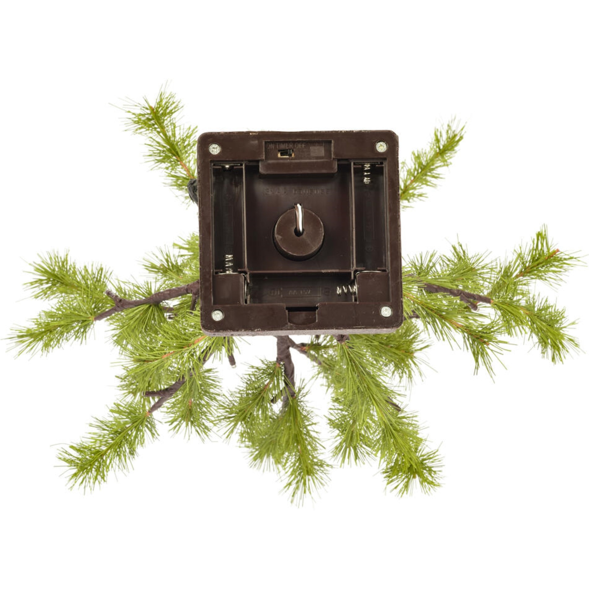 2' Green Mini Pine Twig  LED 24WW B/O