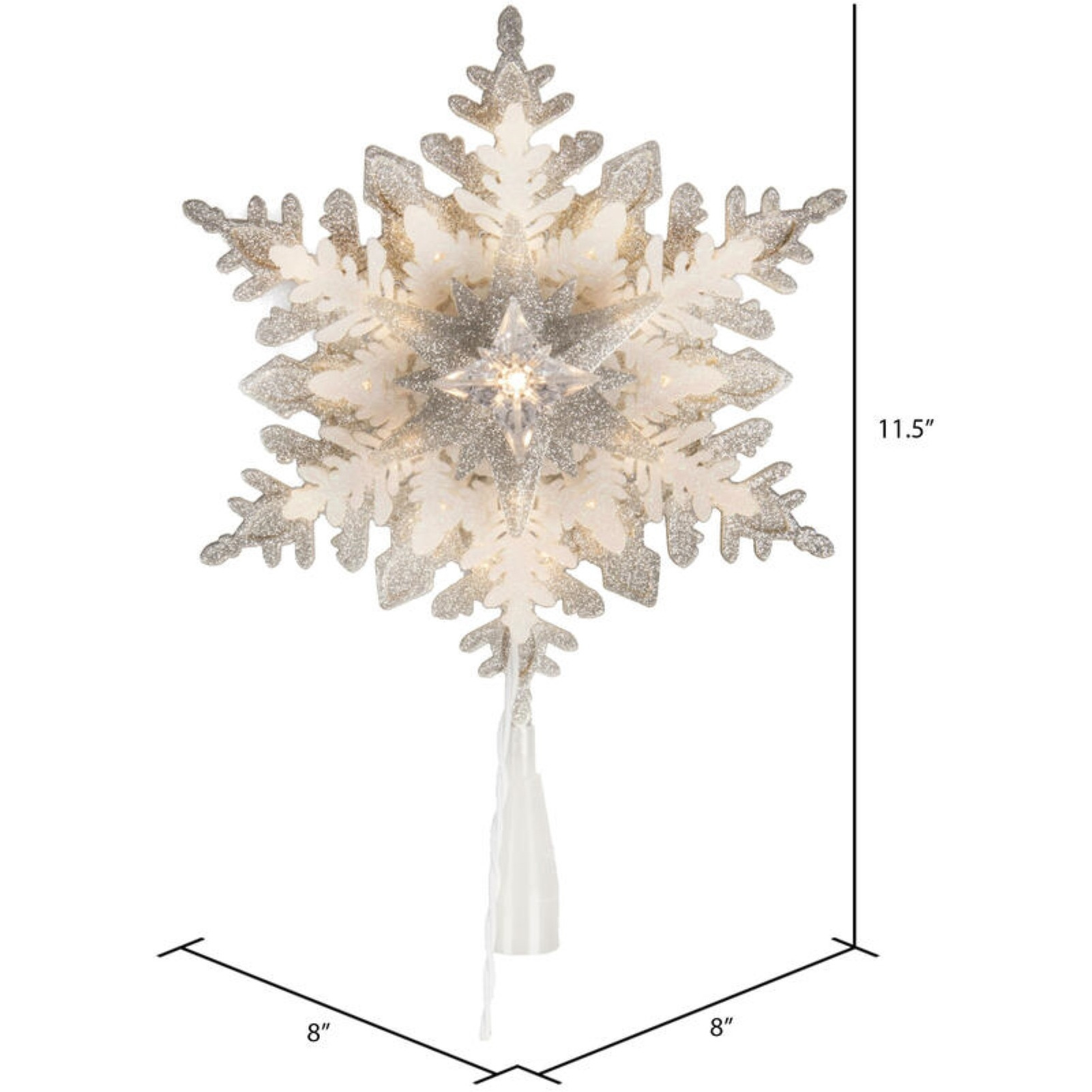 11.5" Motion LED Snowflake Tree Top