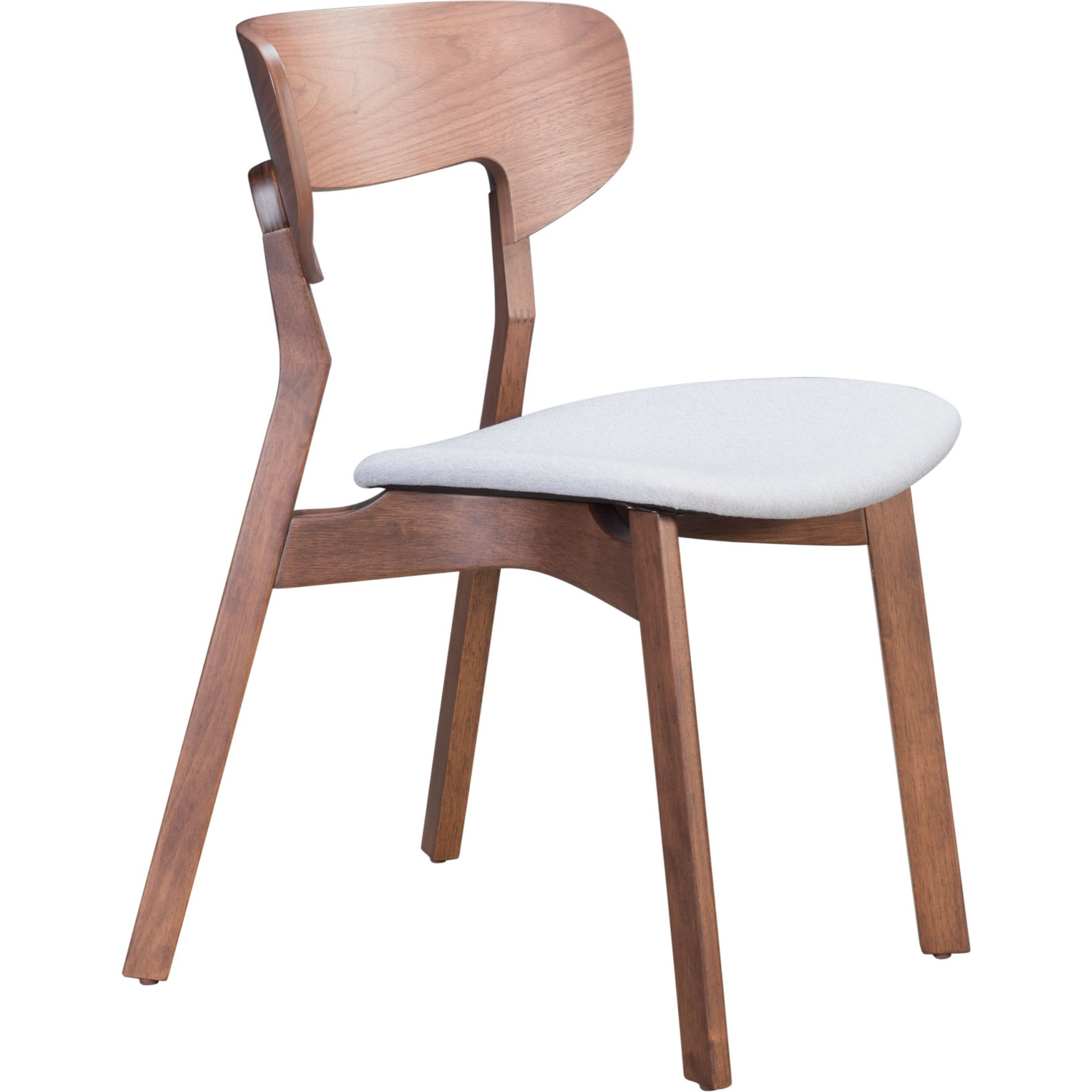 Russell Dining Chair (Set of 2) Walnut and Light Gray