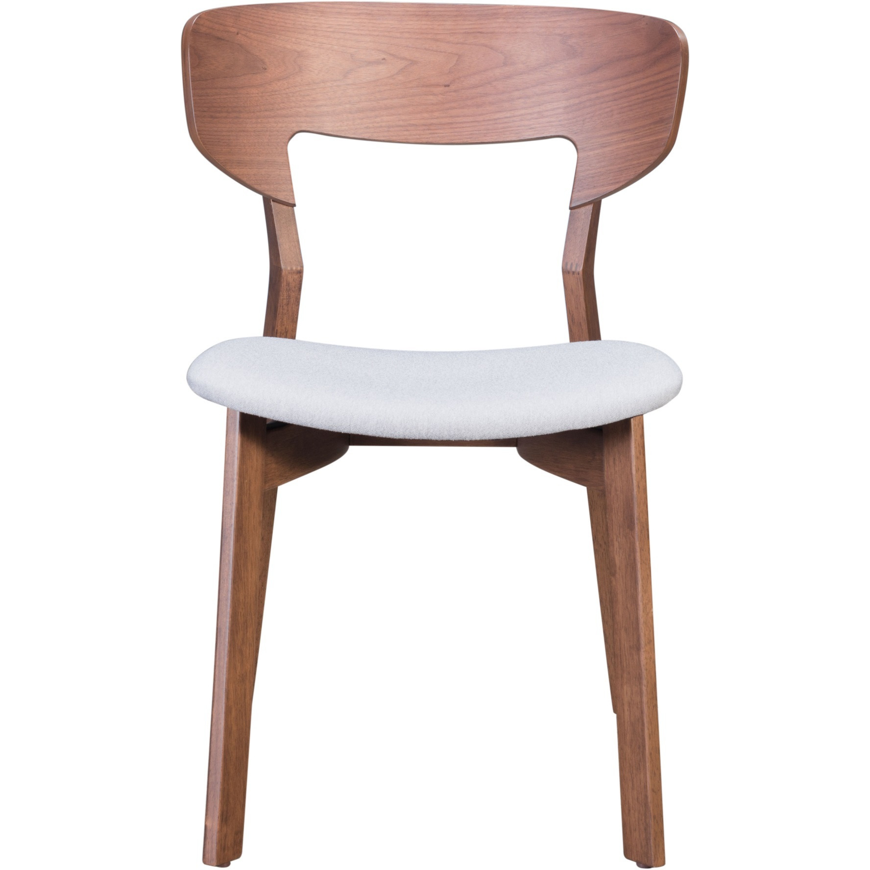Russell Dining Chair (Set of 2) Walnut and Light Gray