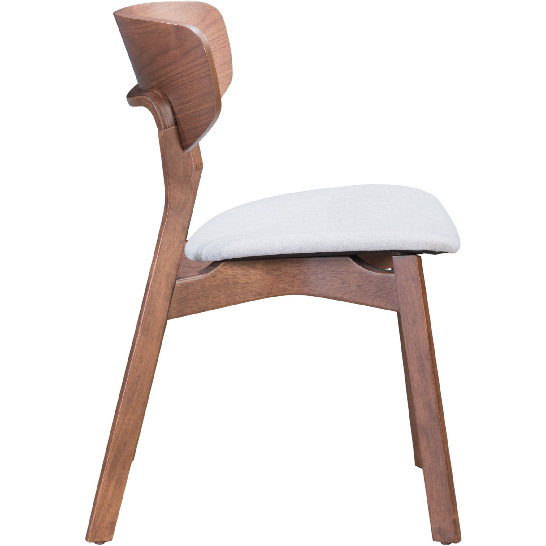 Russell Dining Chair (Set of 2) Walnut and Light Gray