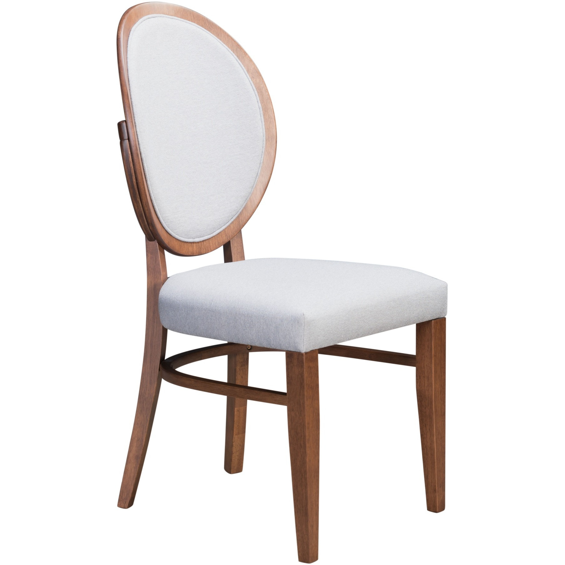 Regents Dining Chair (Set of 2) Walnut and Light Gray