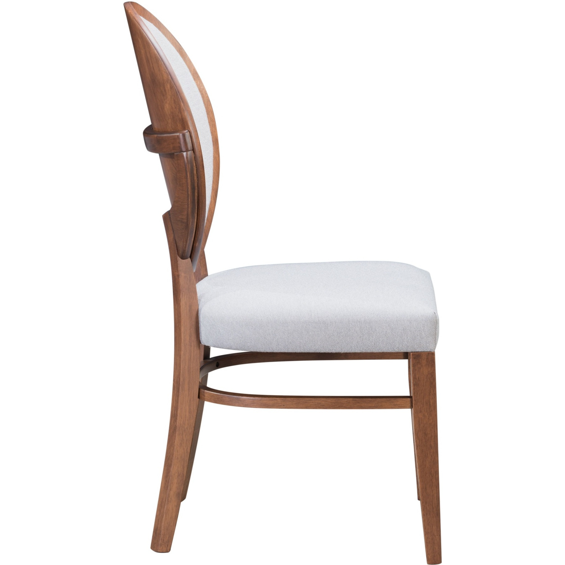 Regents Dining Chair (Set of 2) Walnut and Light Gray