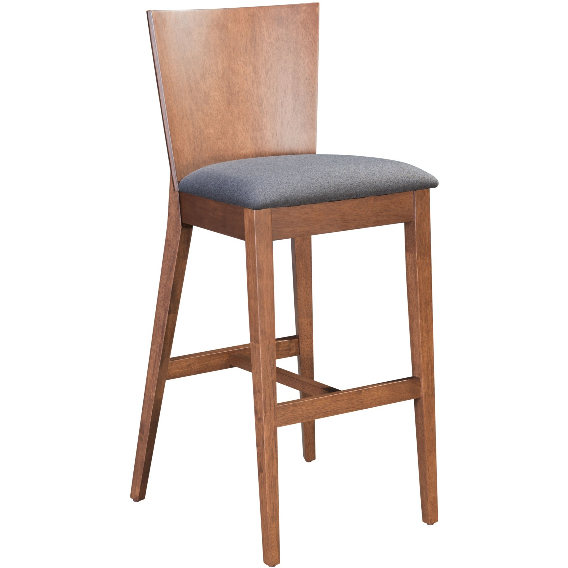 Ambrose Barstool (Set of 2) Walnut and Gray