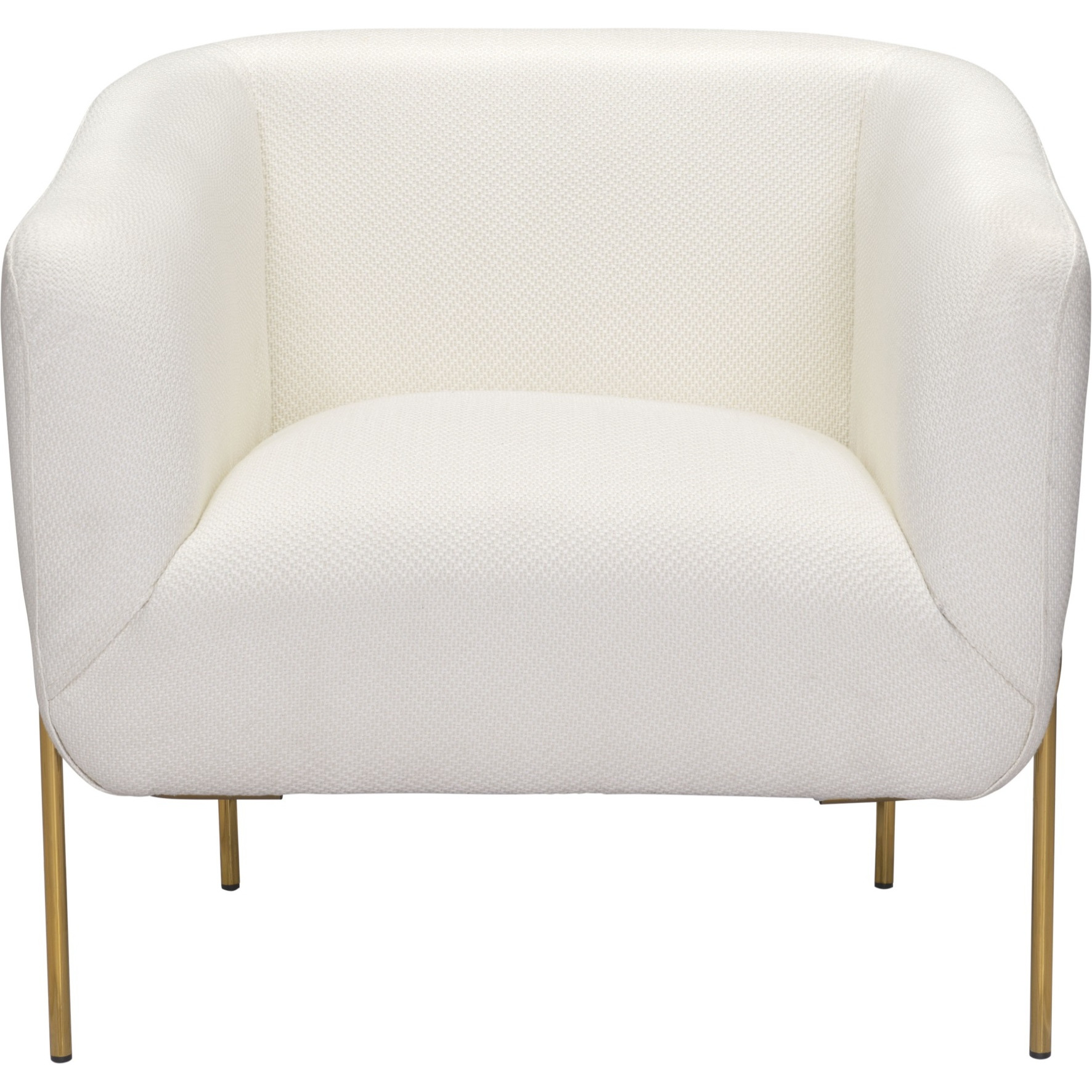 Micaela Arm Chair Ivory and Gold