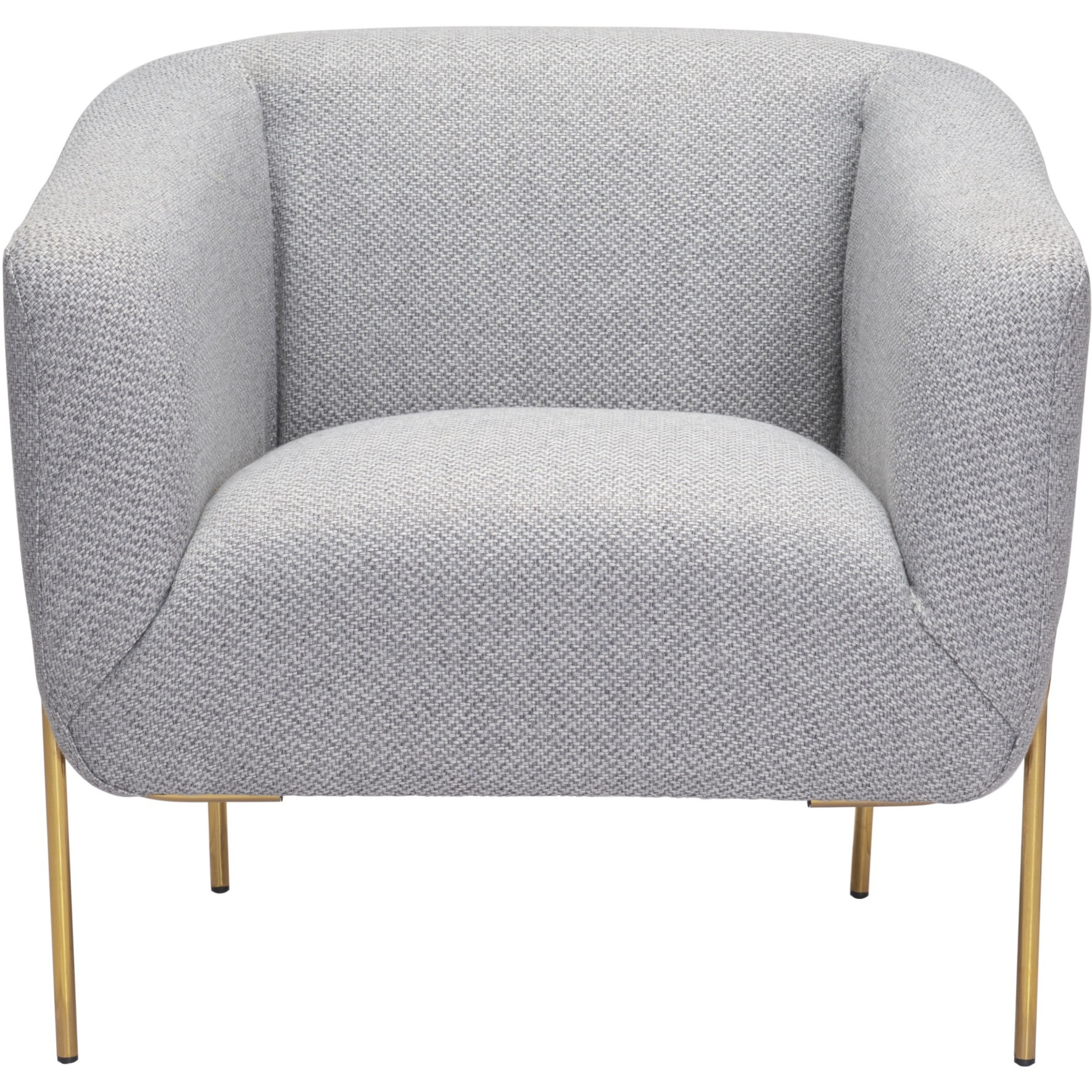Micaela Arm Chair Gray and Gold