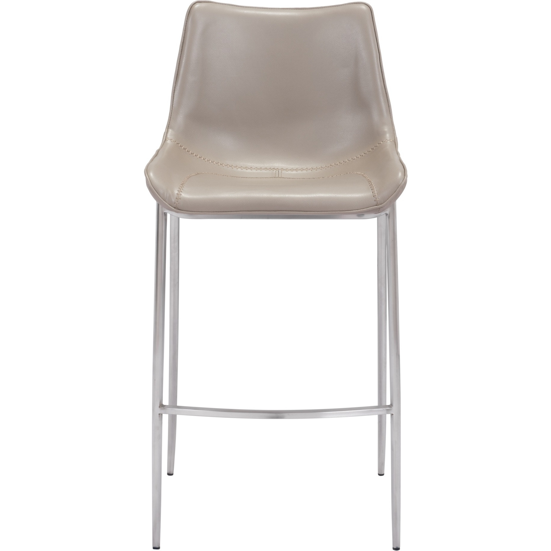 Magnus Barstool (Set of 2) Brown and Silver
