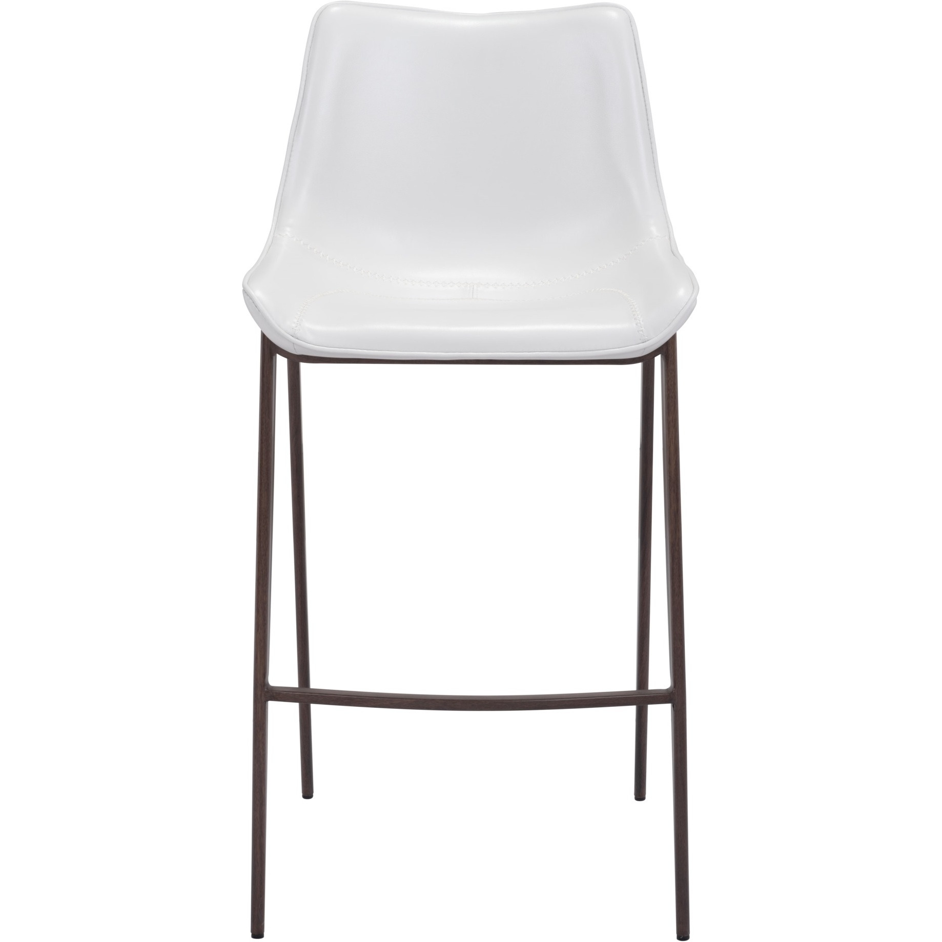 Magnus Barstool (Set of 2) White and Walnut