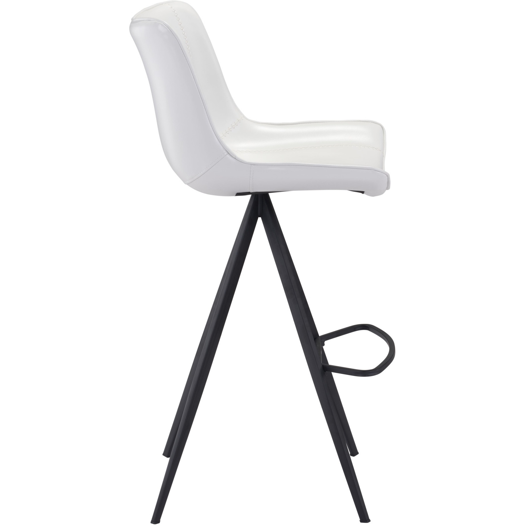 Aki Barstool (Set of 2) White and Black