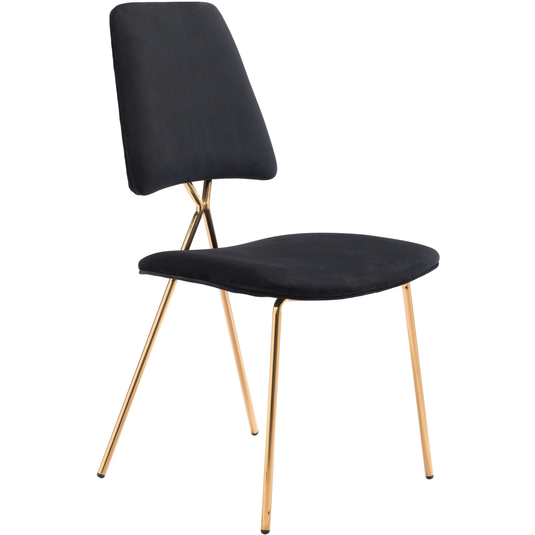 Chloe Dining Chair (Set of 2) Black and Gold