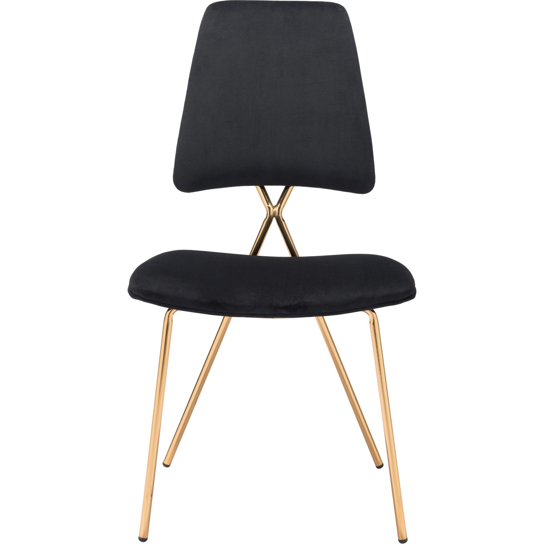 Chloe Dining Chair (Set of 2) Black and Gold