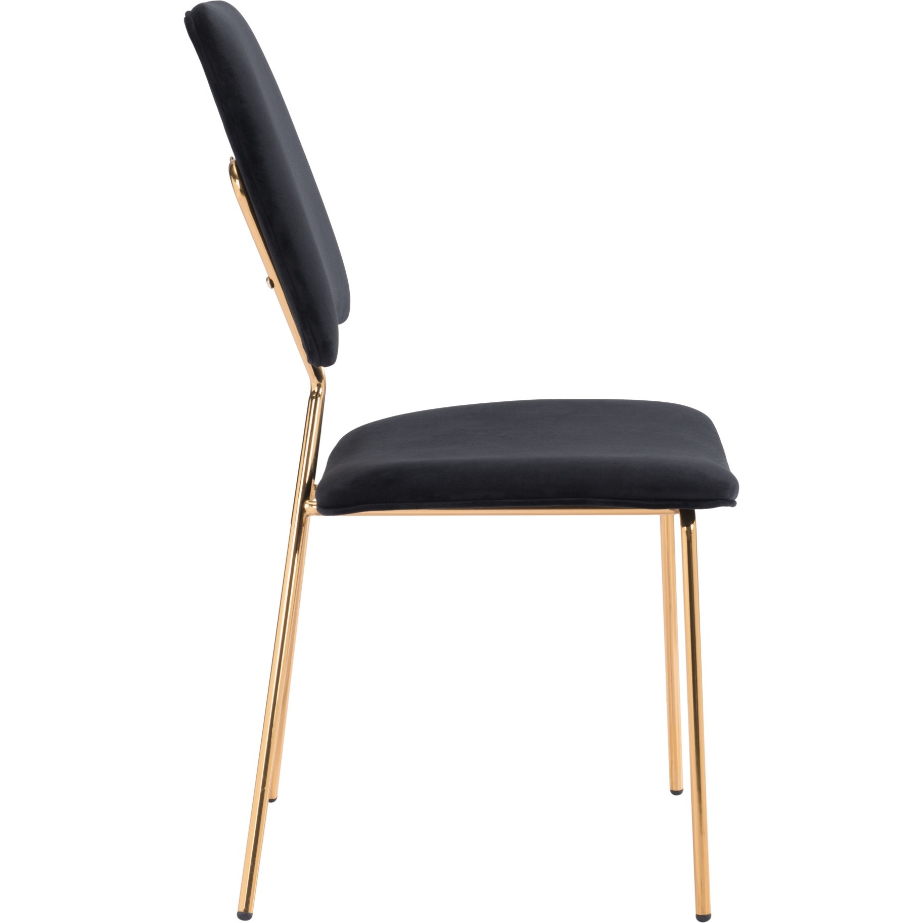 Chloe Dining Chair (Set of 2) Black and Gold