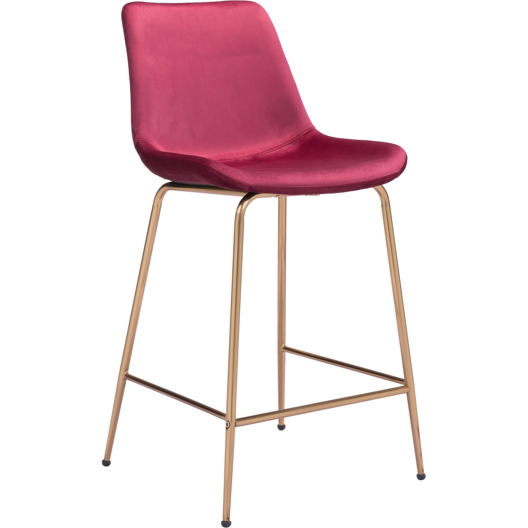 Tony Counter Stool Red and Gold