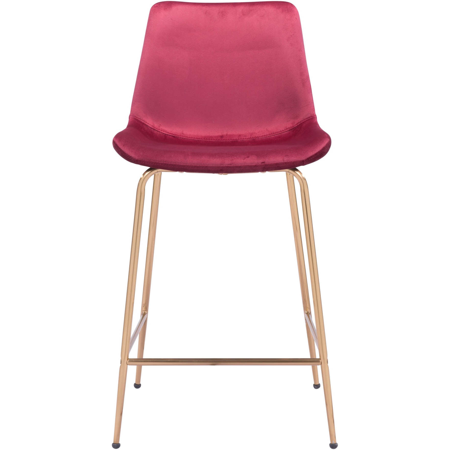 Tony Counter Stool Red and Gold