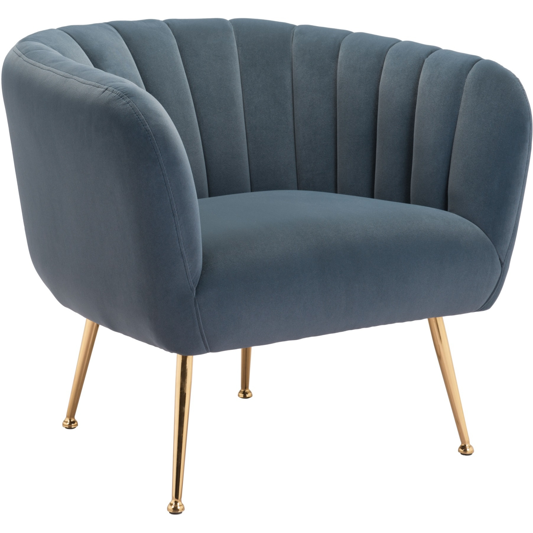 Deco Accent Chair Gray and Gold