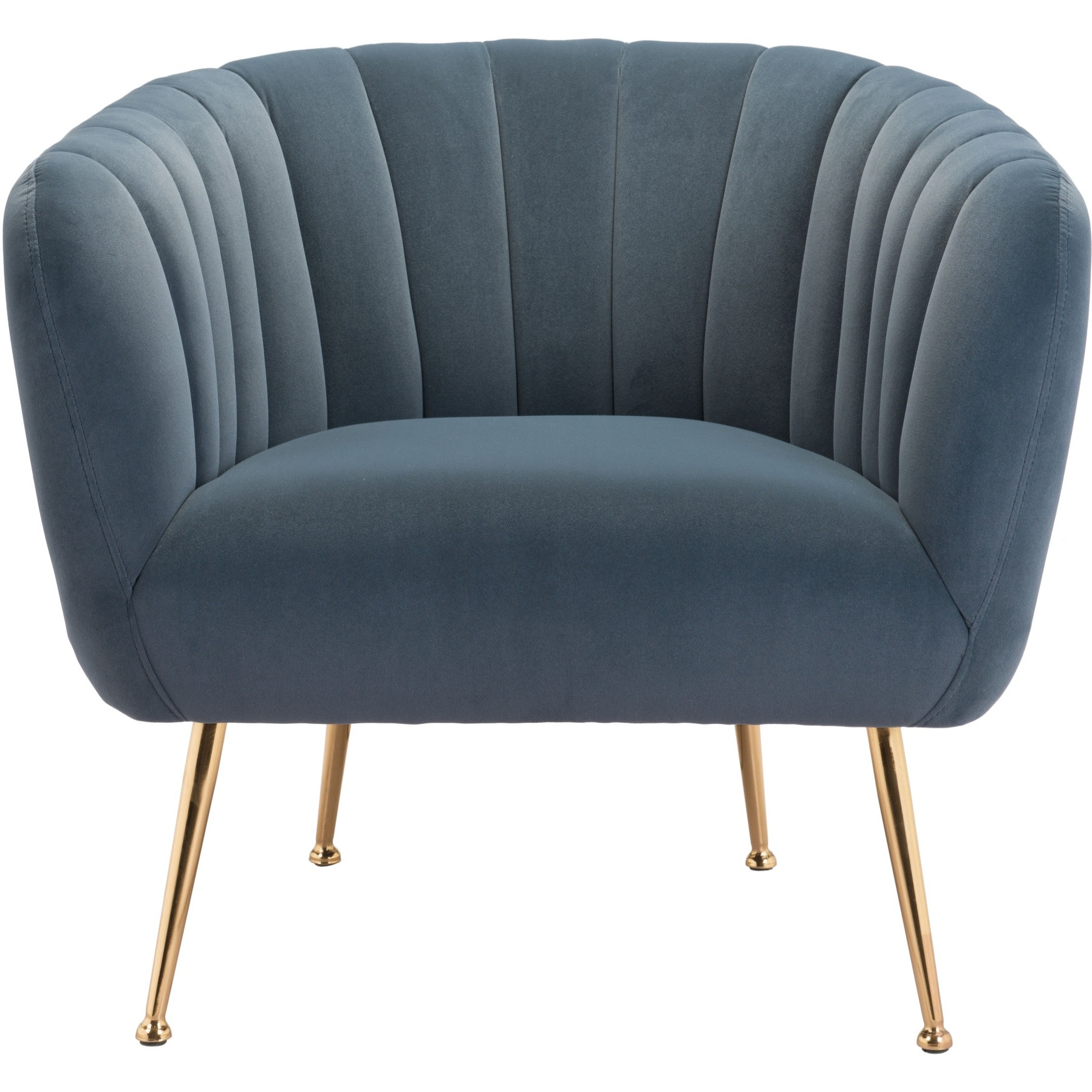 Deco Accent Chair Gray and Gold