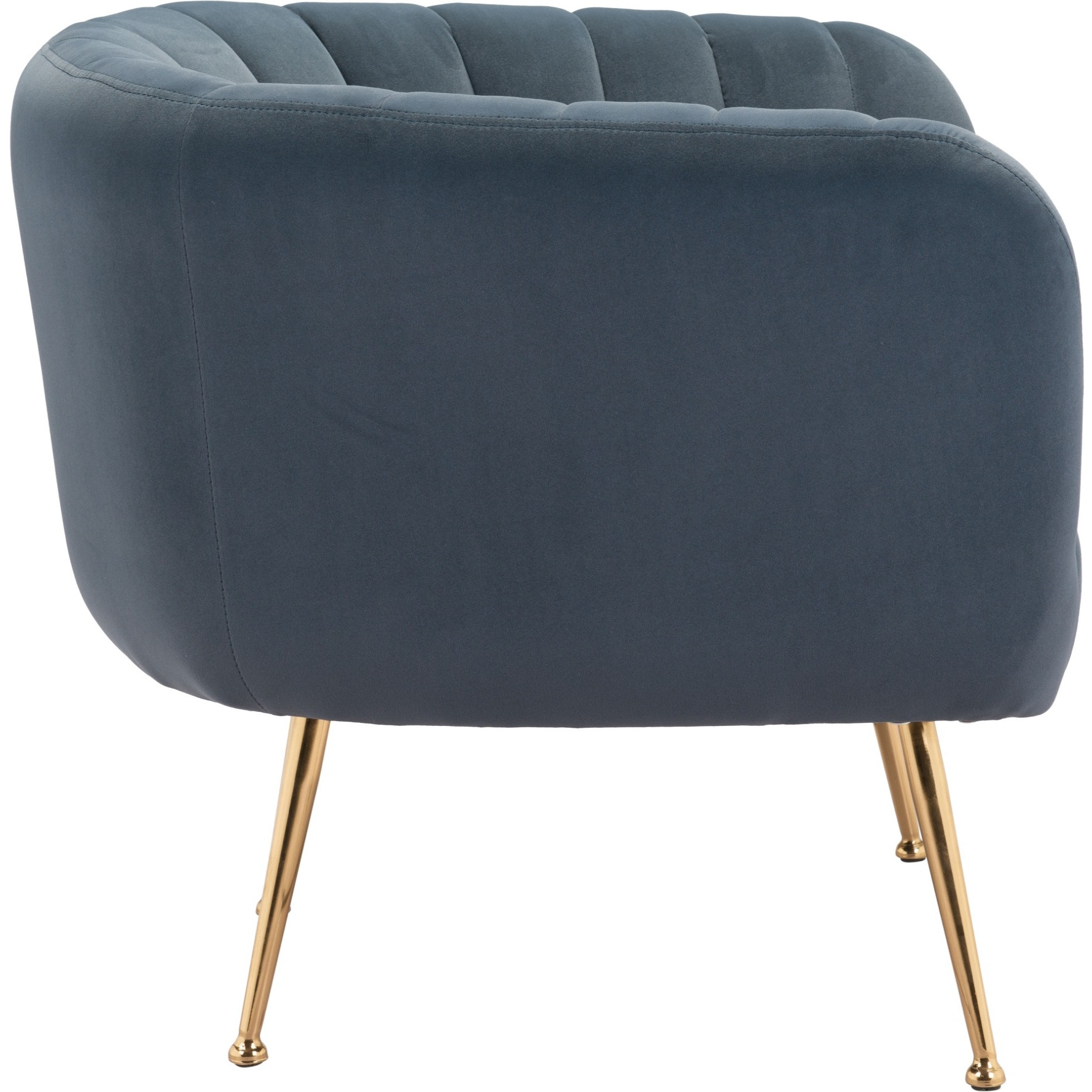 Deco Accent Chair Gray and Gold
