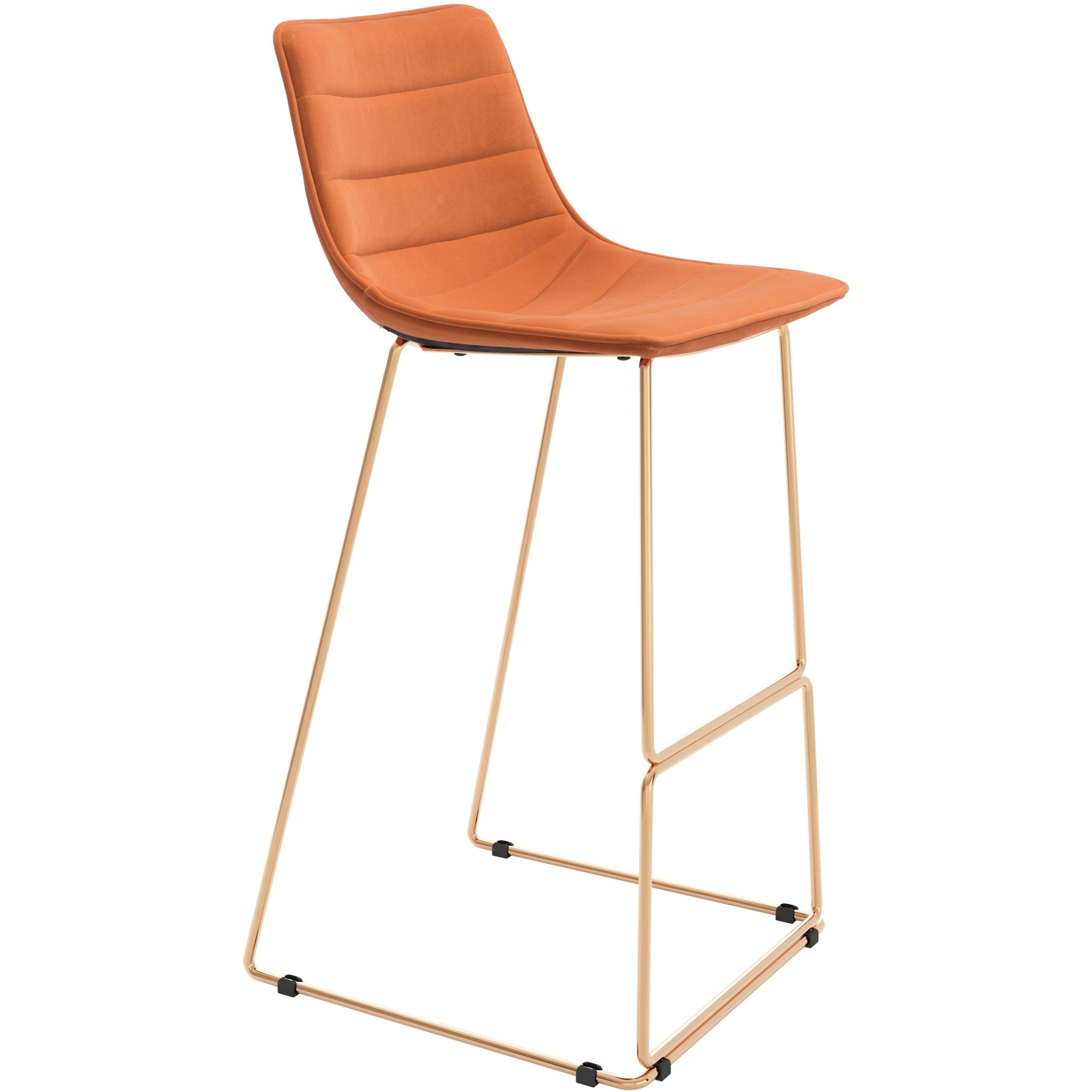 Adele Barstool (Set of 2) Orange and Gold