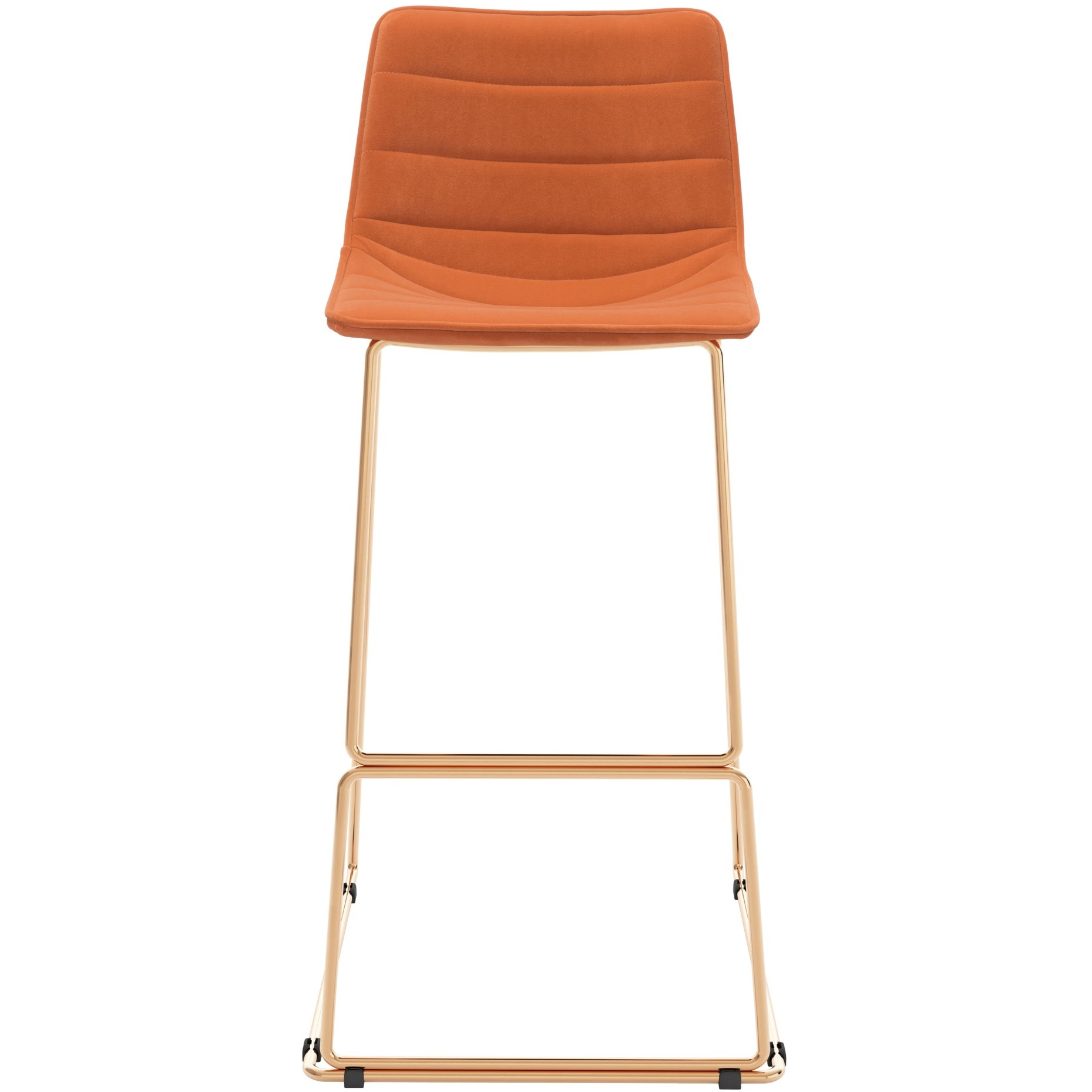 Adele Barstool (Set of 2) Orange and Gold