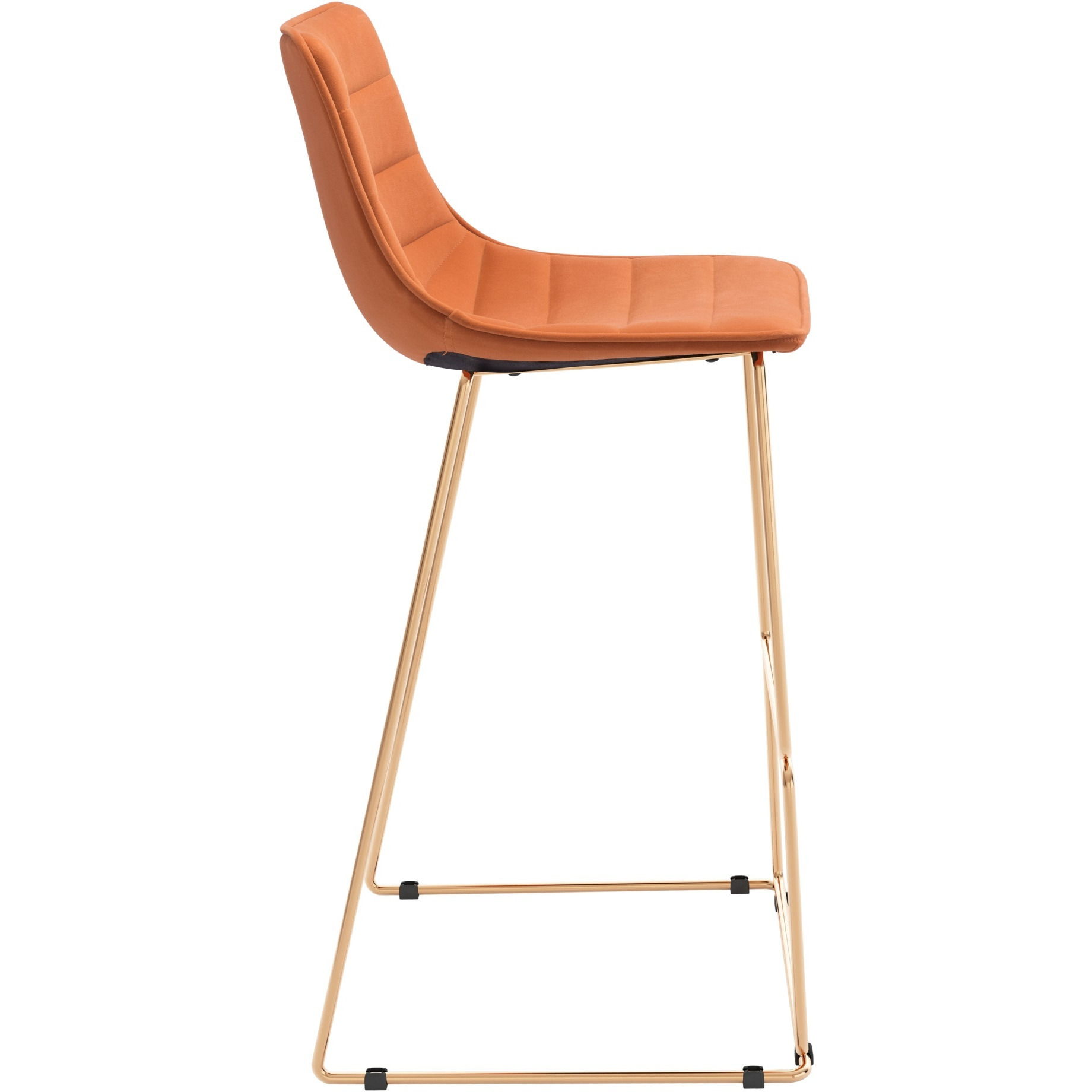 Adele Barstool (Set of 2) Orange and Gold