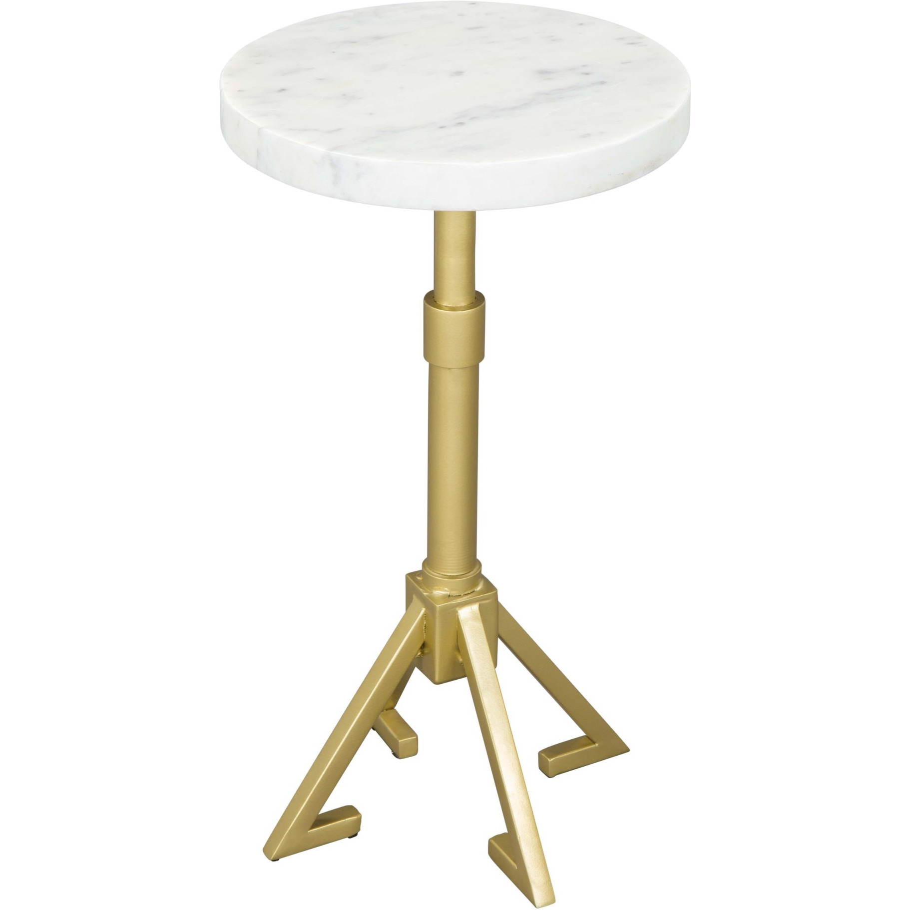 Maurice Side Table White and Gold