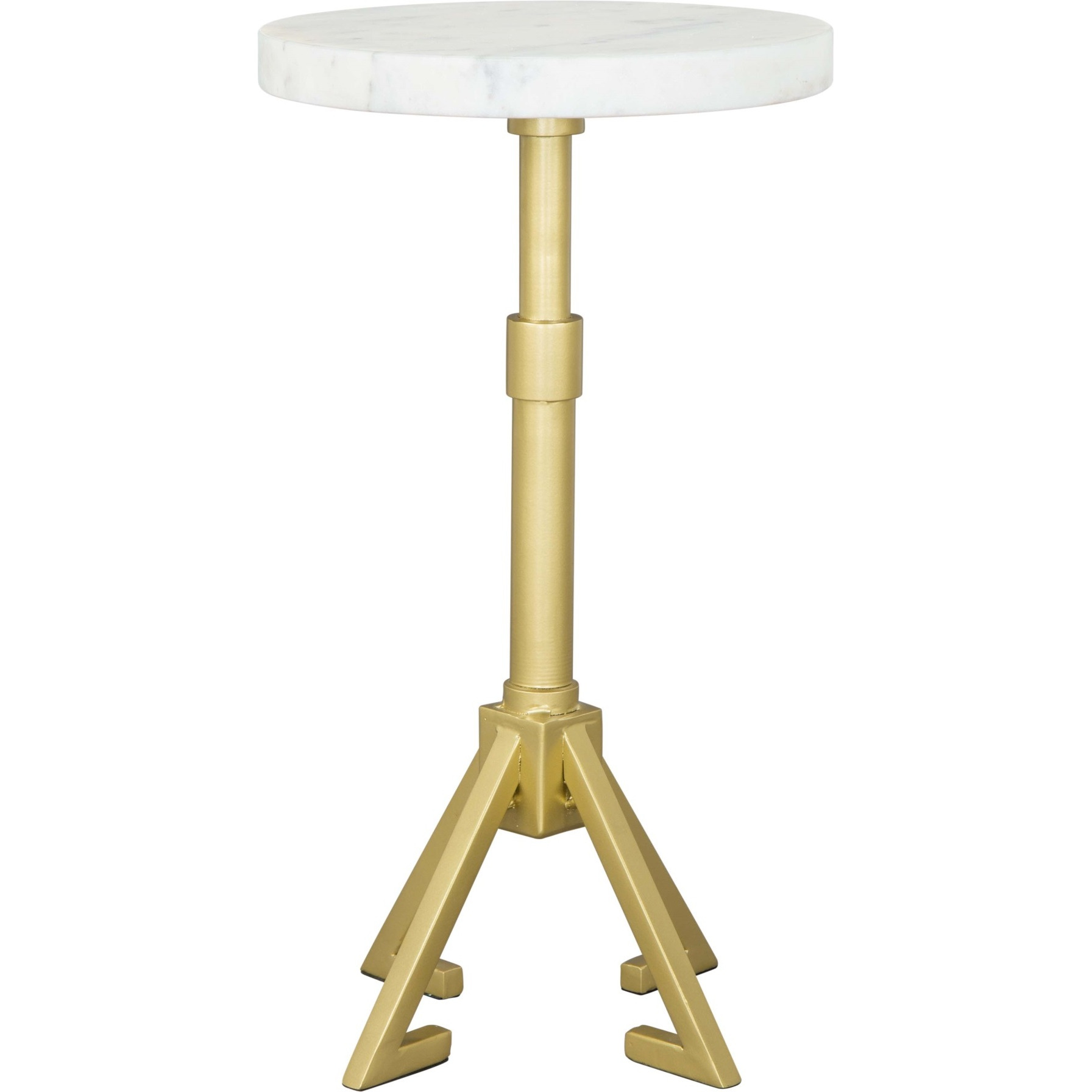 Maurice Side Table White and Gold