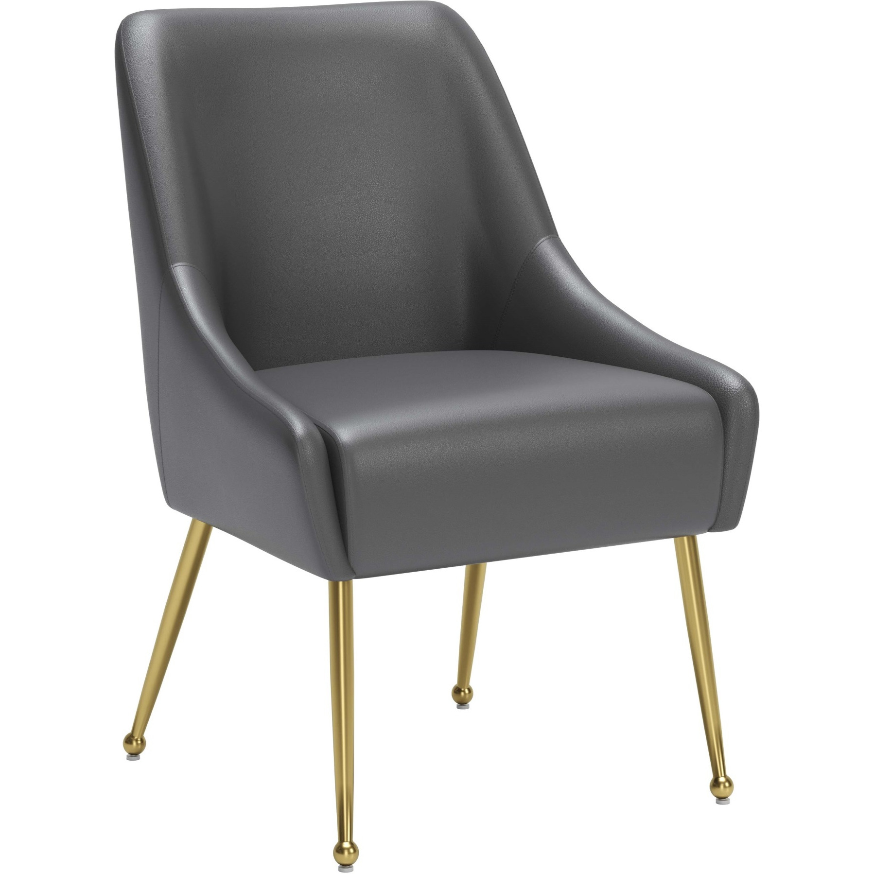 Maxine Dining Chair Gray and Gold