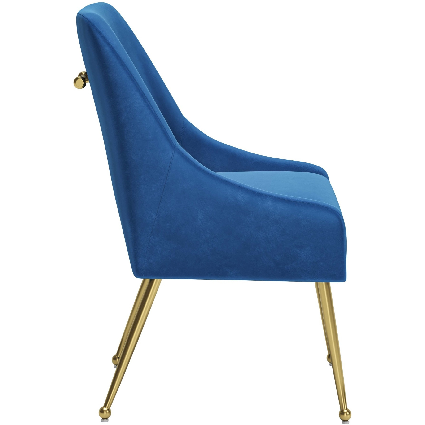 Maxine Dining Chair Navy Blue and Gold