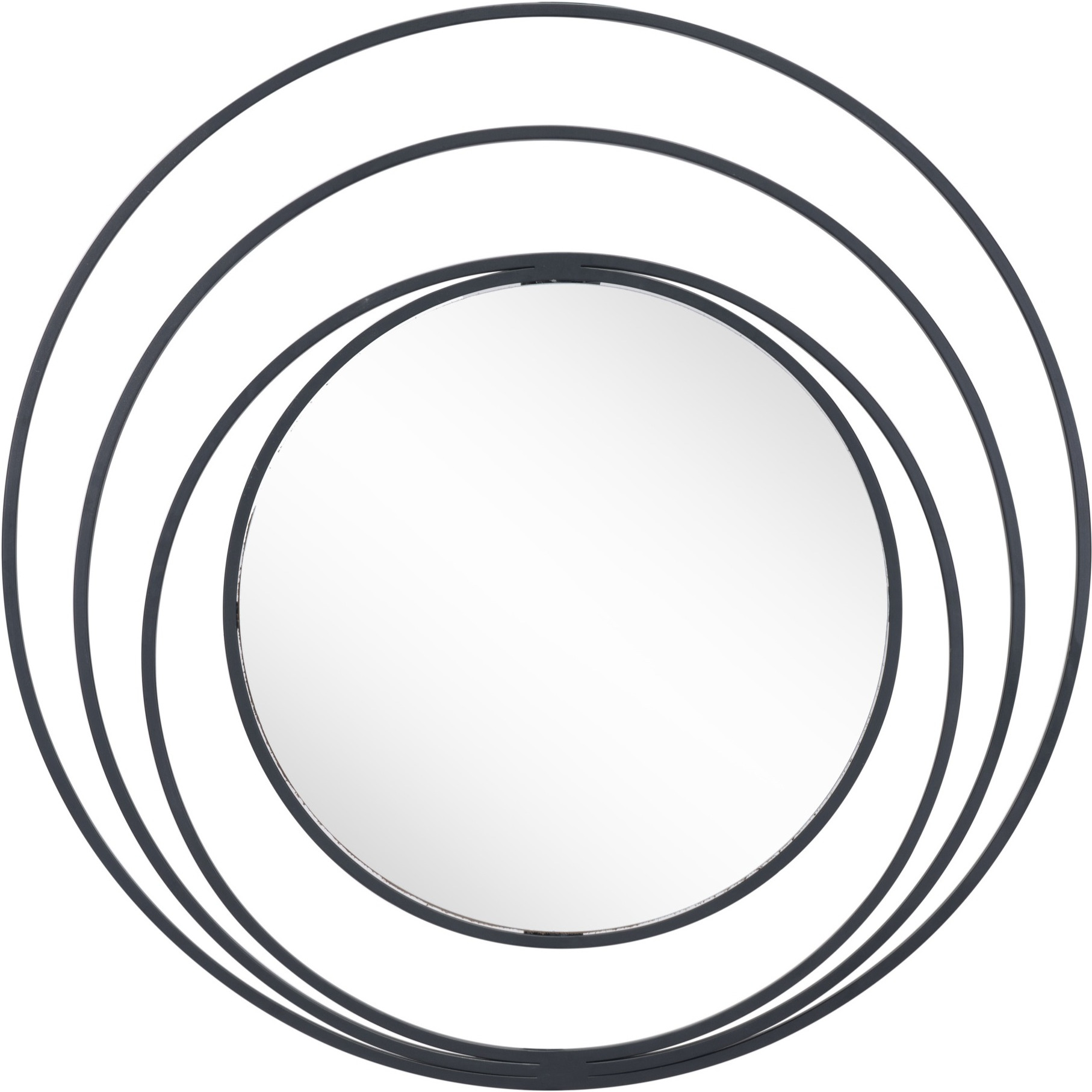 Luna Round Mirror Black