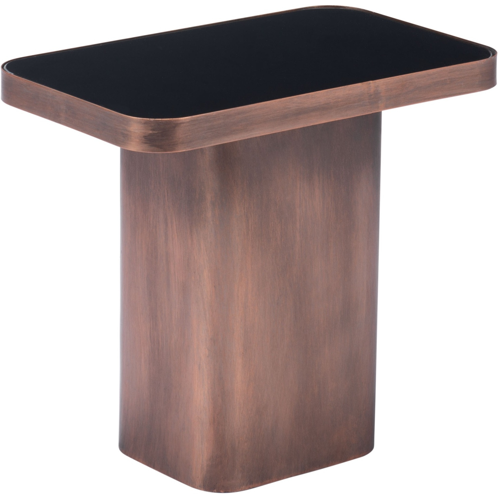 Marcos Side Table Black and Antique Bronze