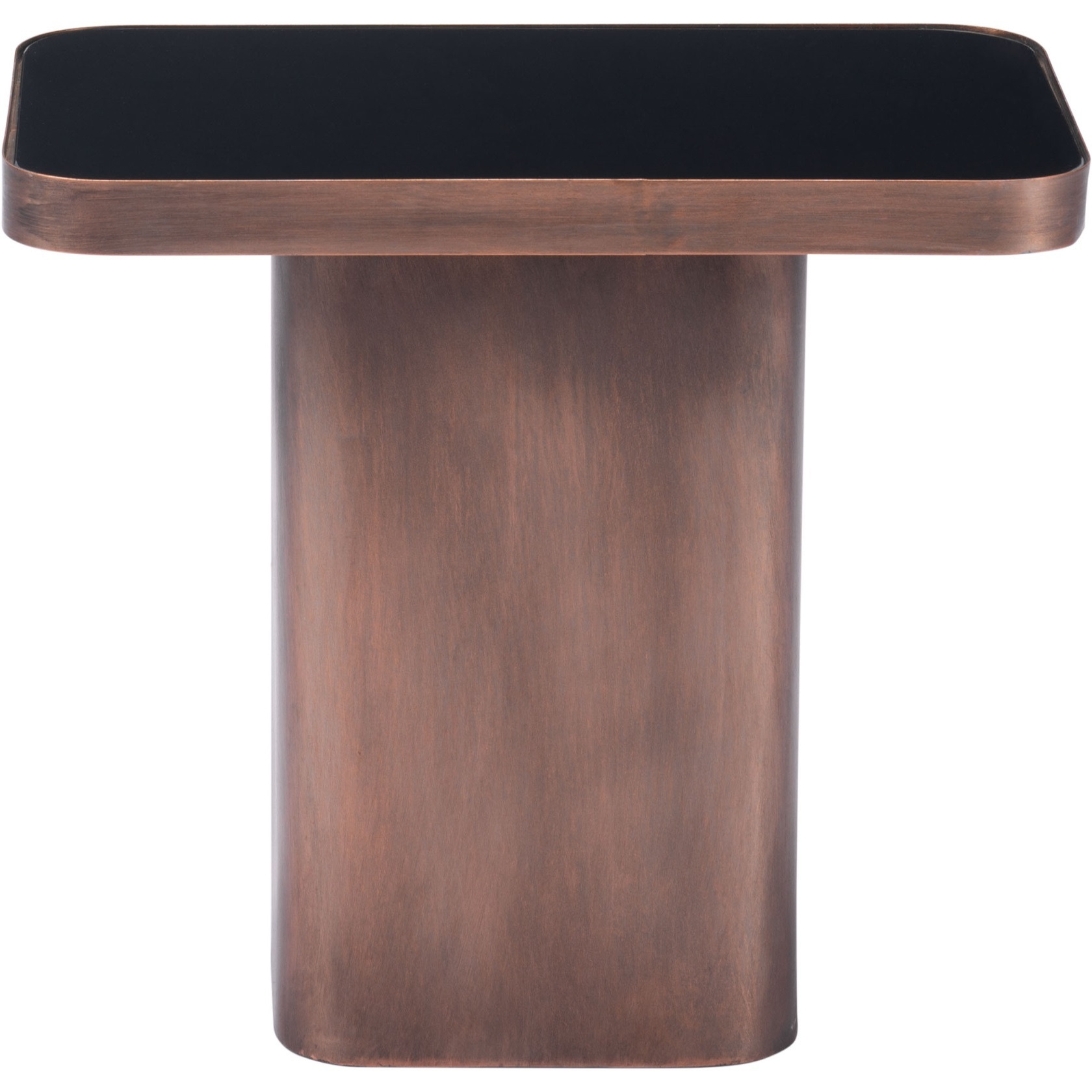 Marcos Side Table Black and Antique Bronze
