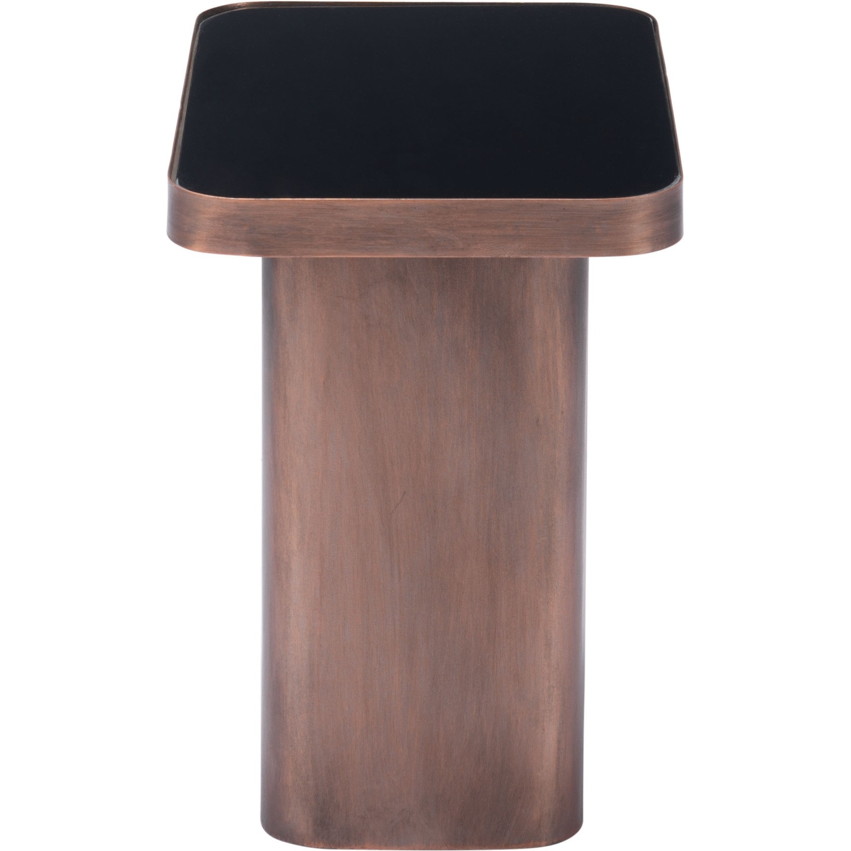 Marcos Side Table Black and Antique Bronze