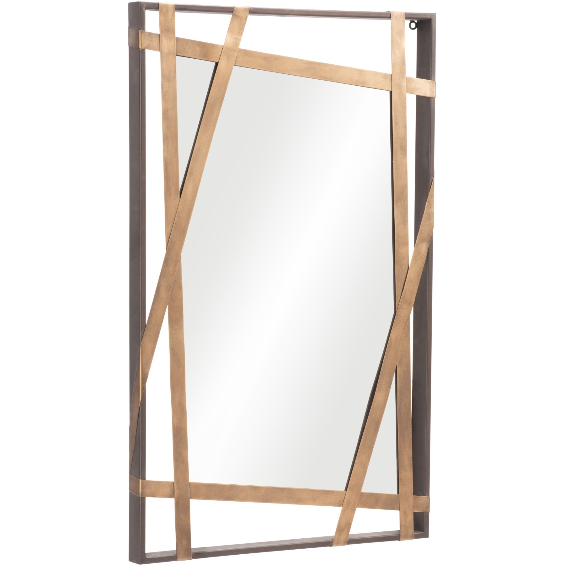 Tolix Mirror Antique Gold and Black