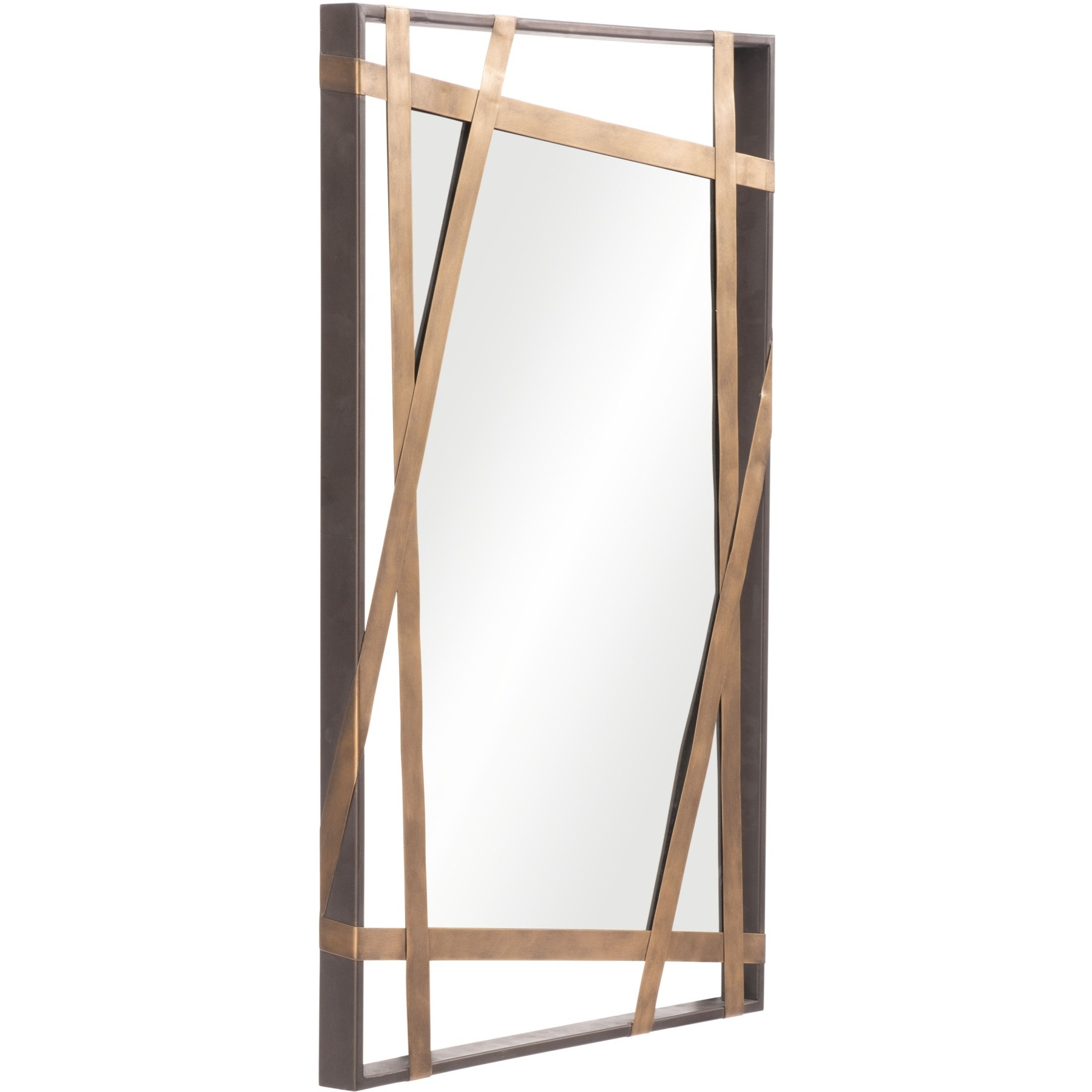 Tolix Mirror Antique Gold and Black
