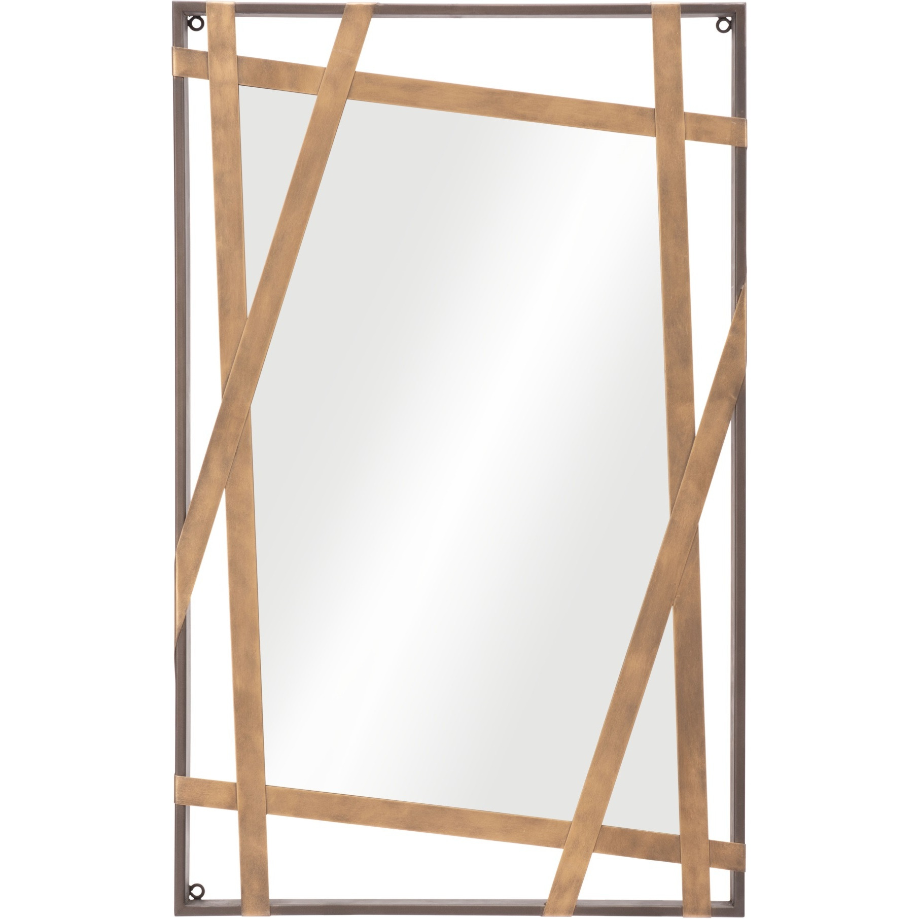 Tolix Mirror Antique Gold and Black