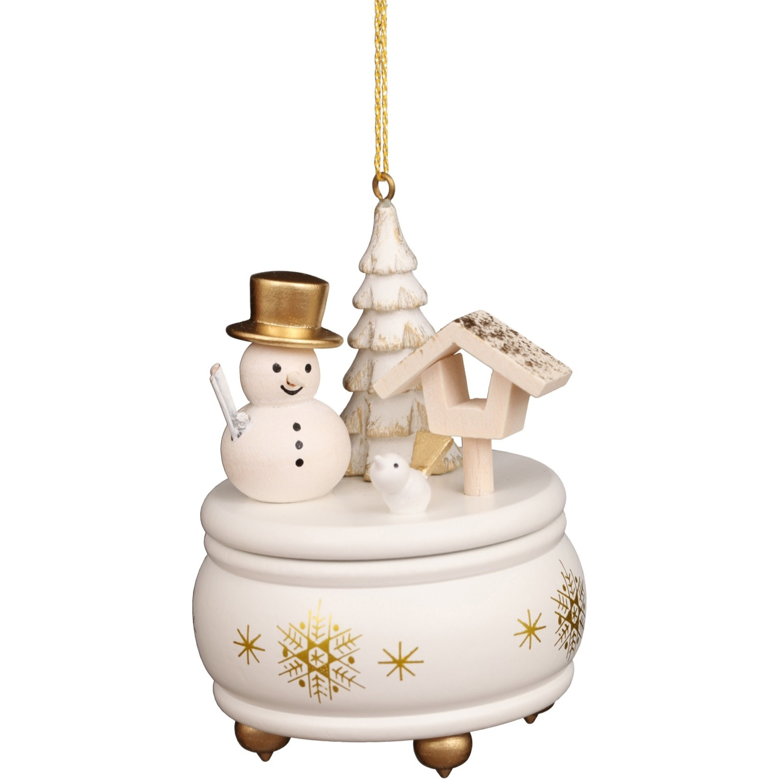 Christian Ulbricht Ornament -  Music Box With Snowman