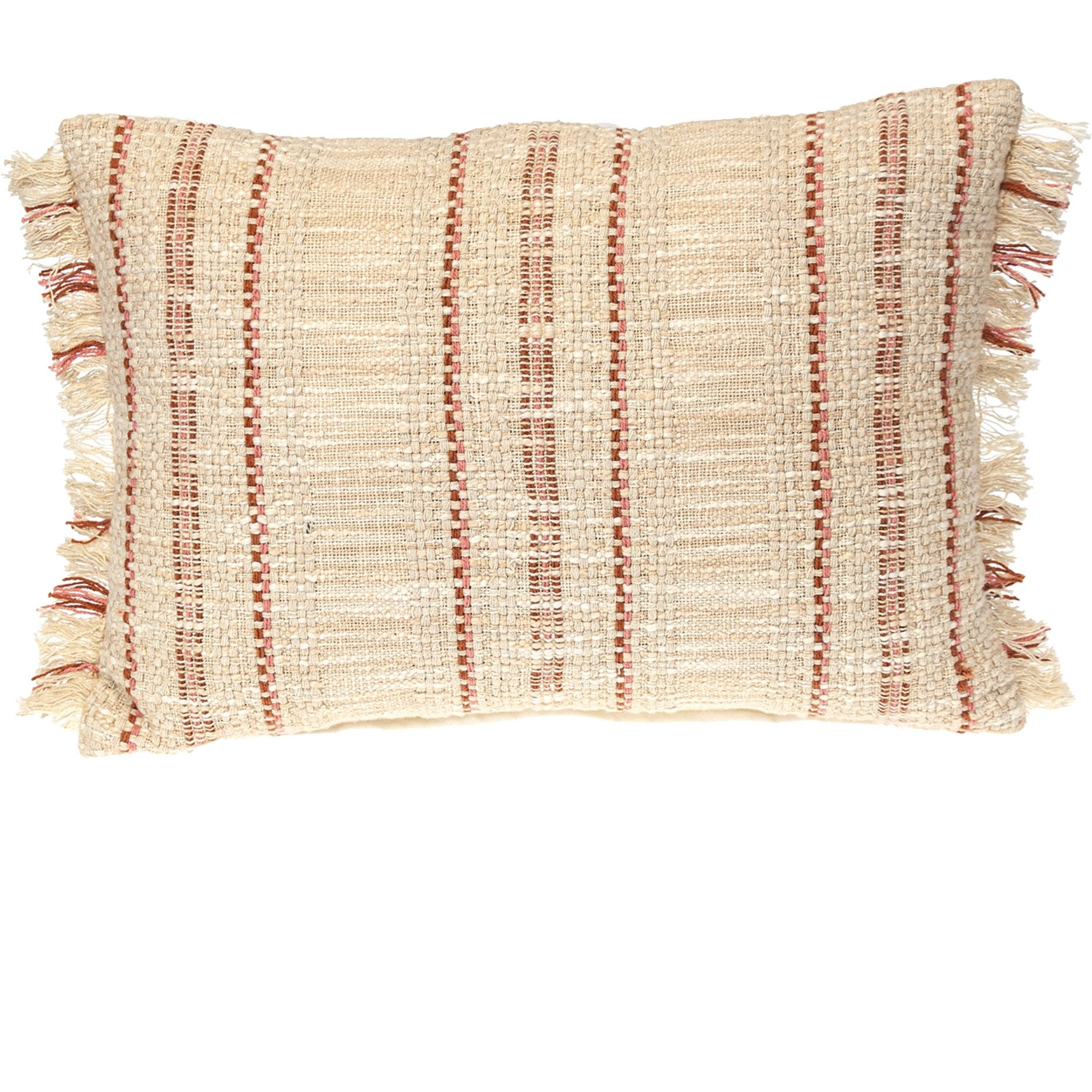 Parkland Collection Transitional Stripes Beige 14" x 20" Pillow