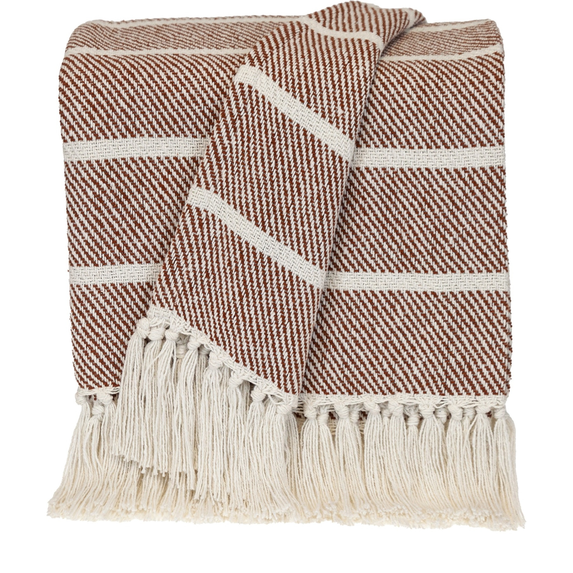 Parkland Collection Transitional Stripe Rust Rectangle 50" x 60" Throw