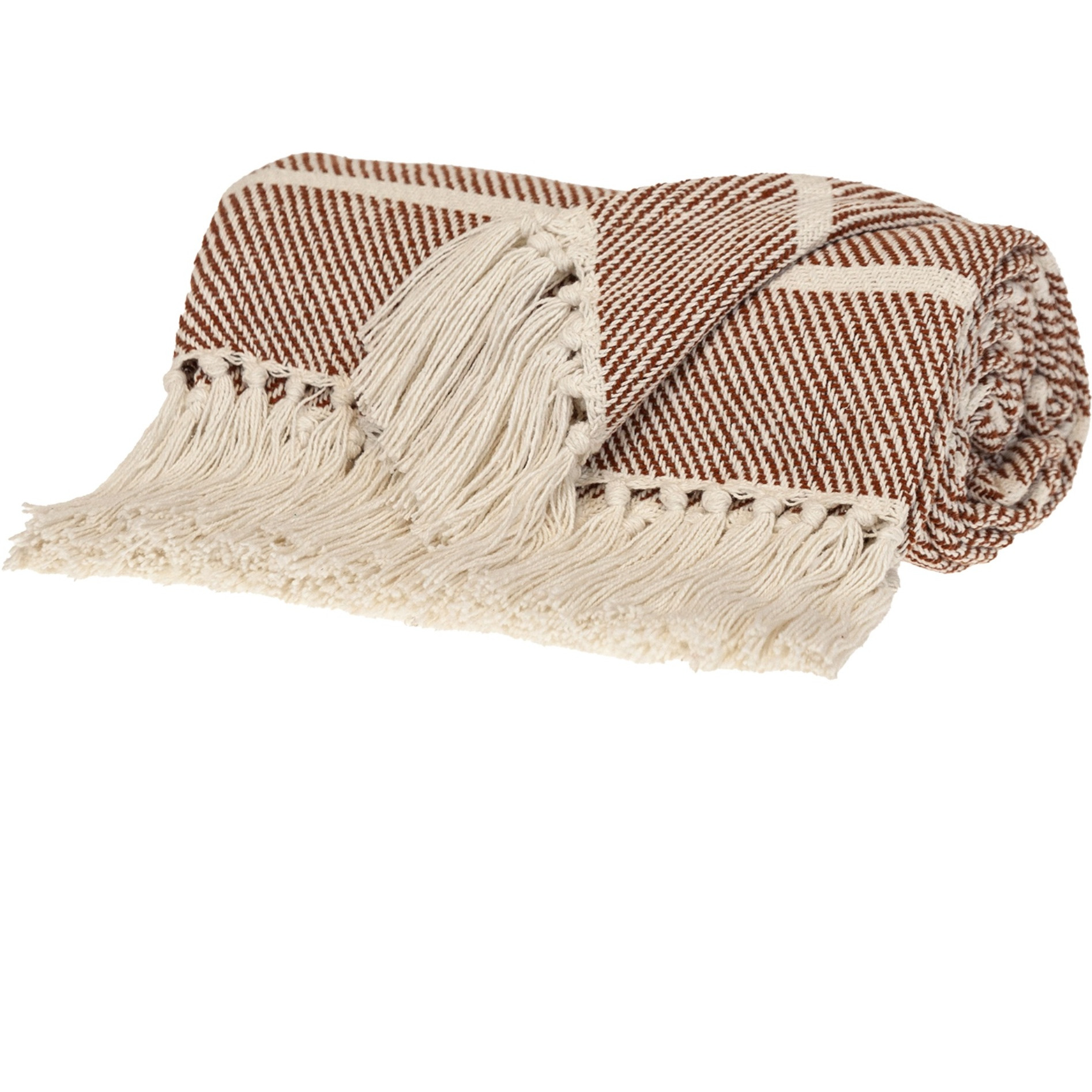 Parkland Collection Transitional Stripe Rust Rectangle 50" x 60" Throw