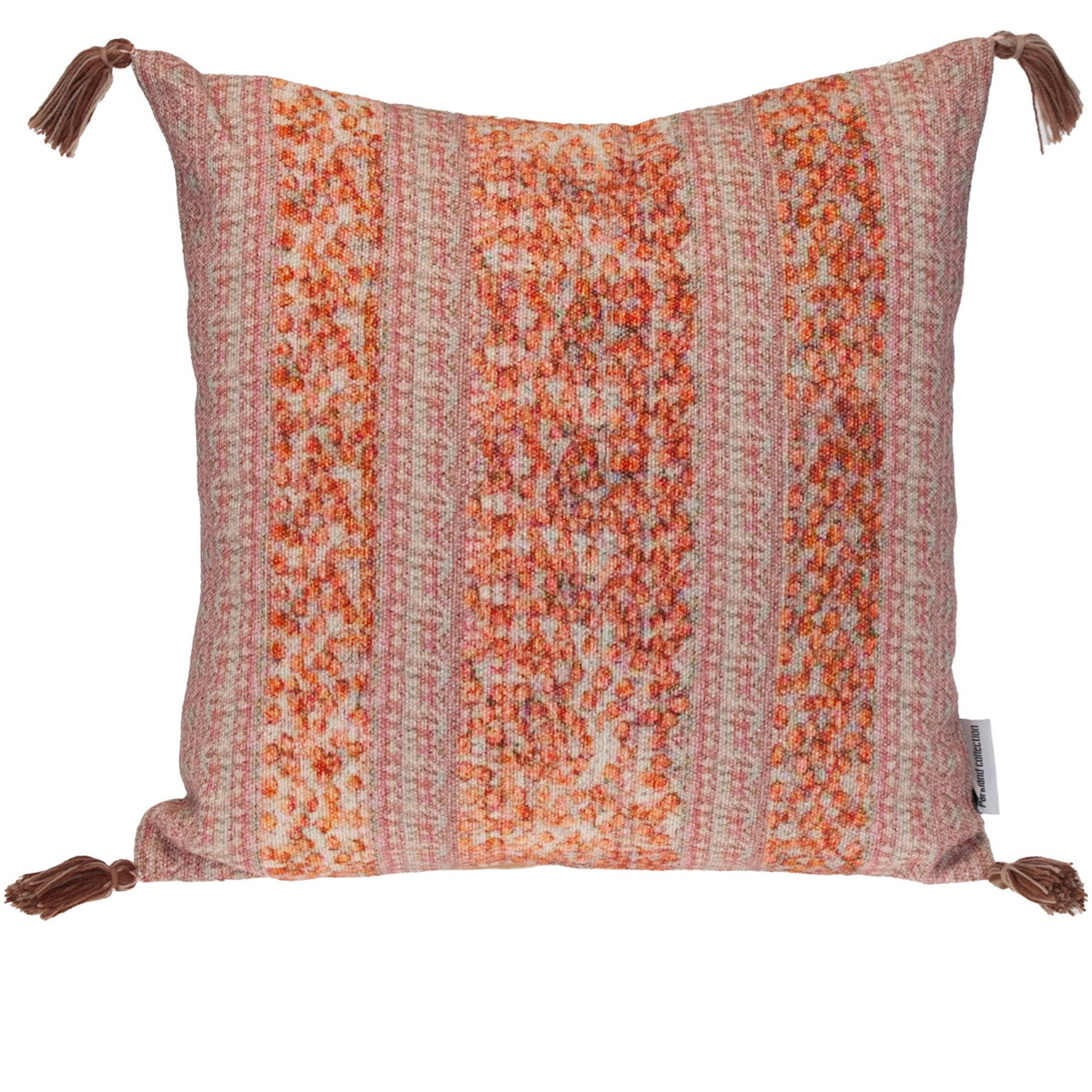 Parkland Collection Transitional Stripes Pink Square 18" x 18" Pillow
