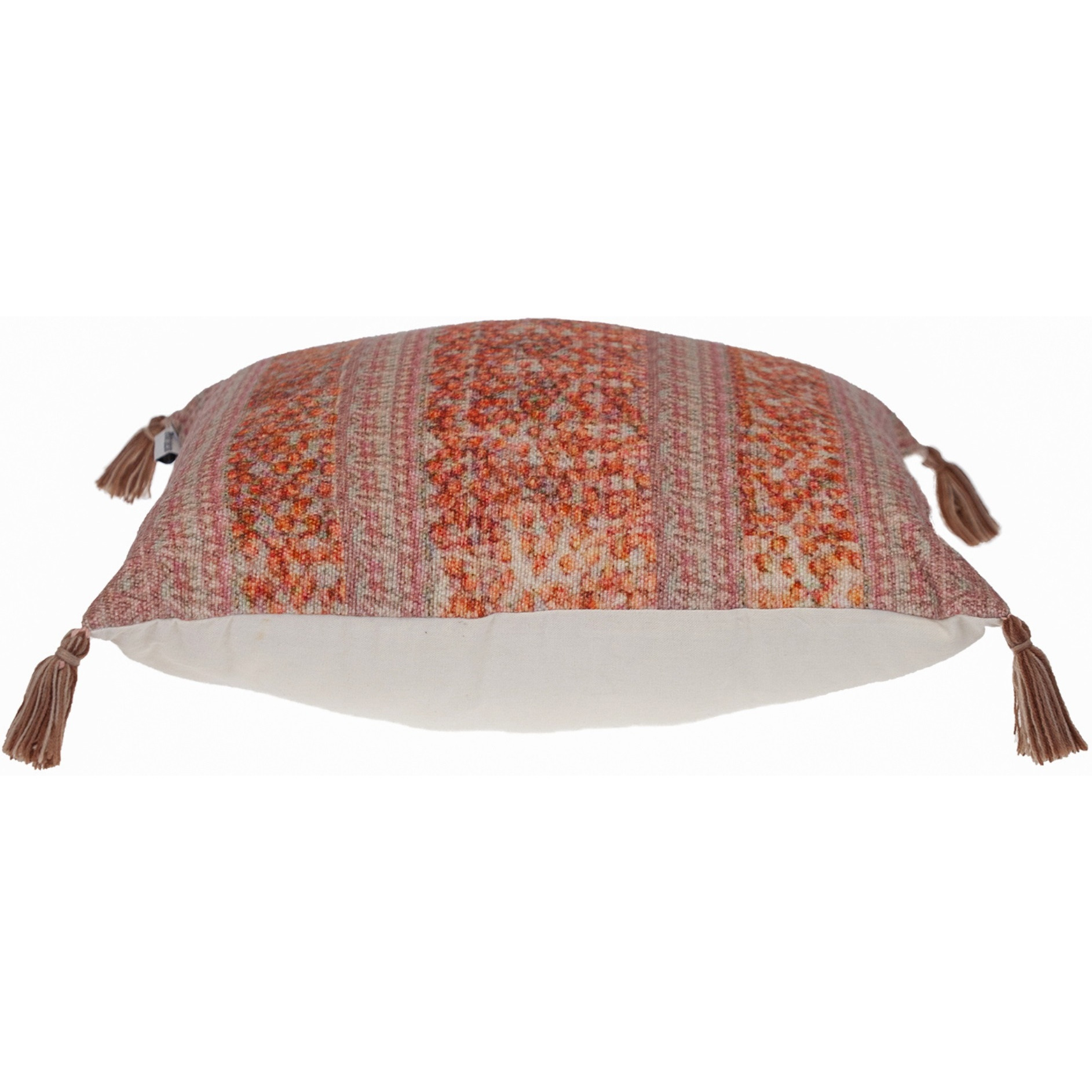 Parkland Collection Transitional Stripes Pink Square 18" x 18" Pillow