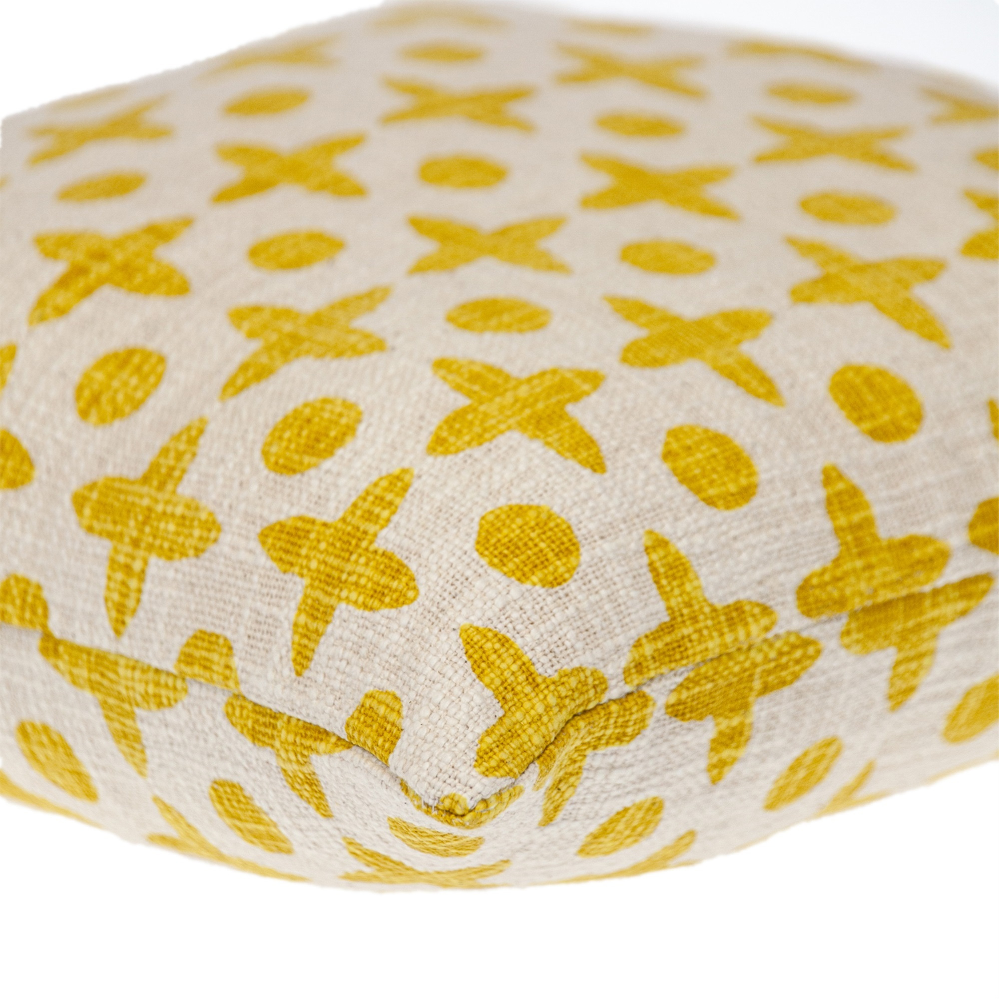 Parkland Collection Transitional Print Yellow Square 18" x 18" Pillow