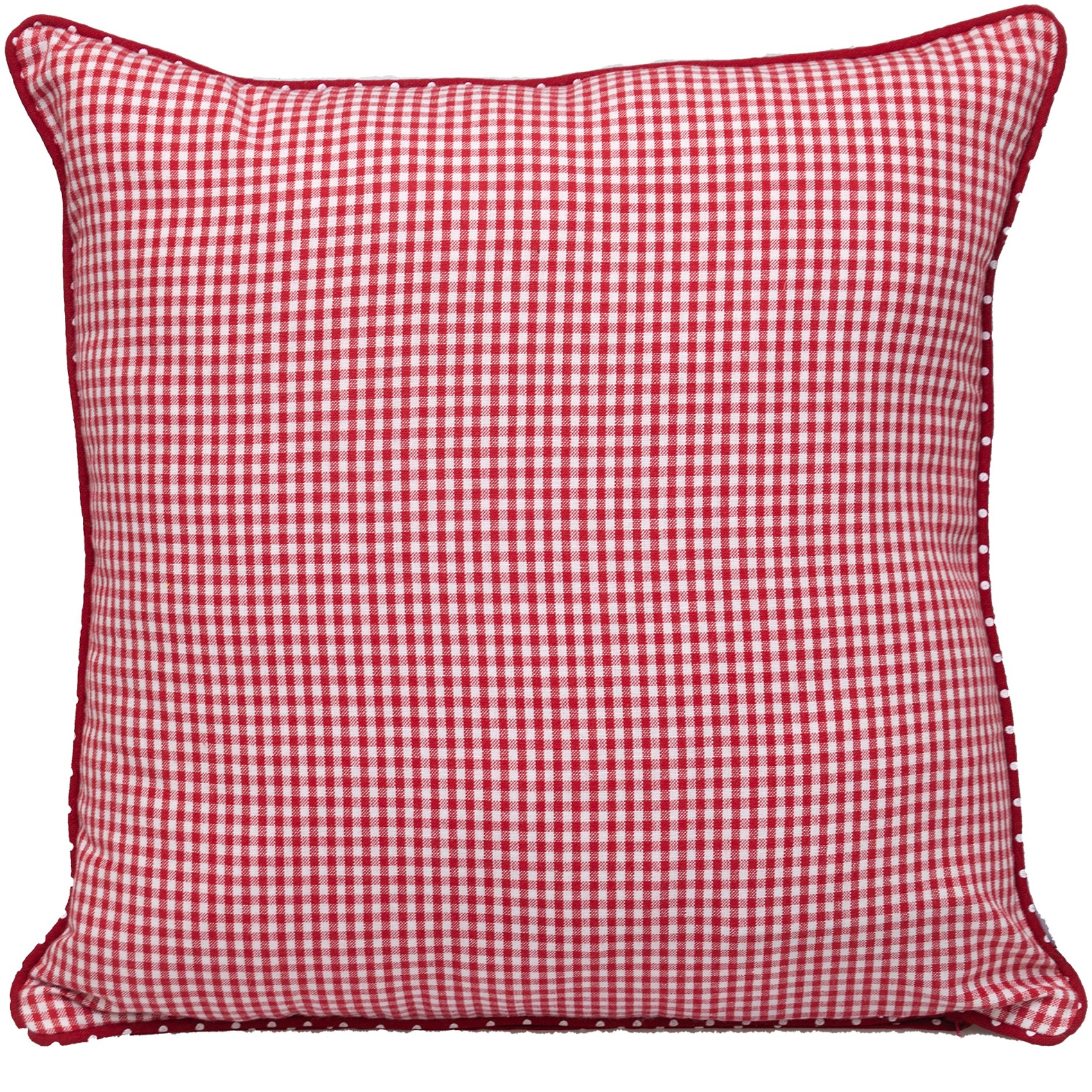 Parkland Collection Transitional Checkered White 18" x 18" Pillow