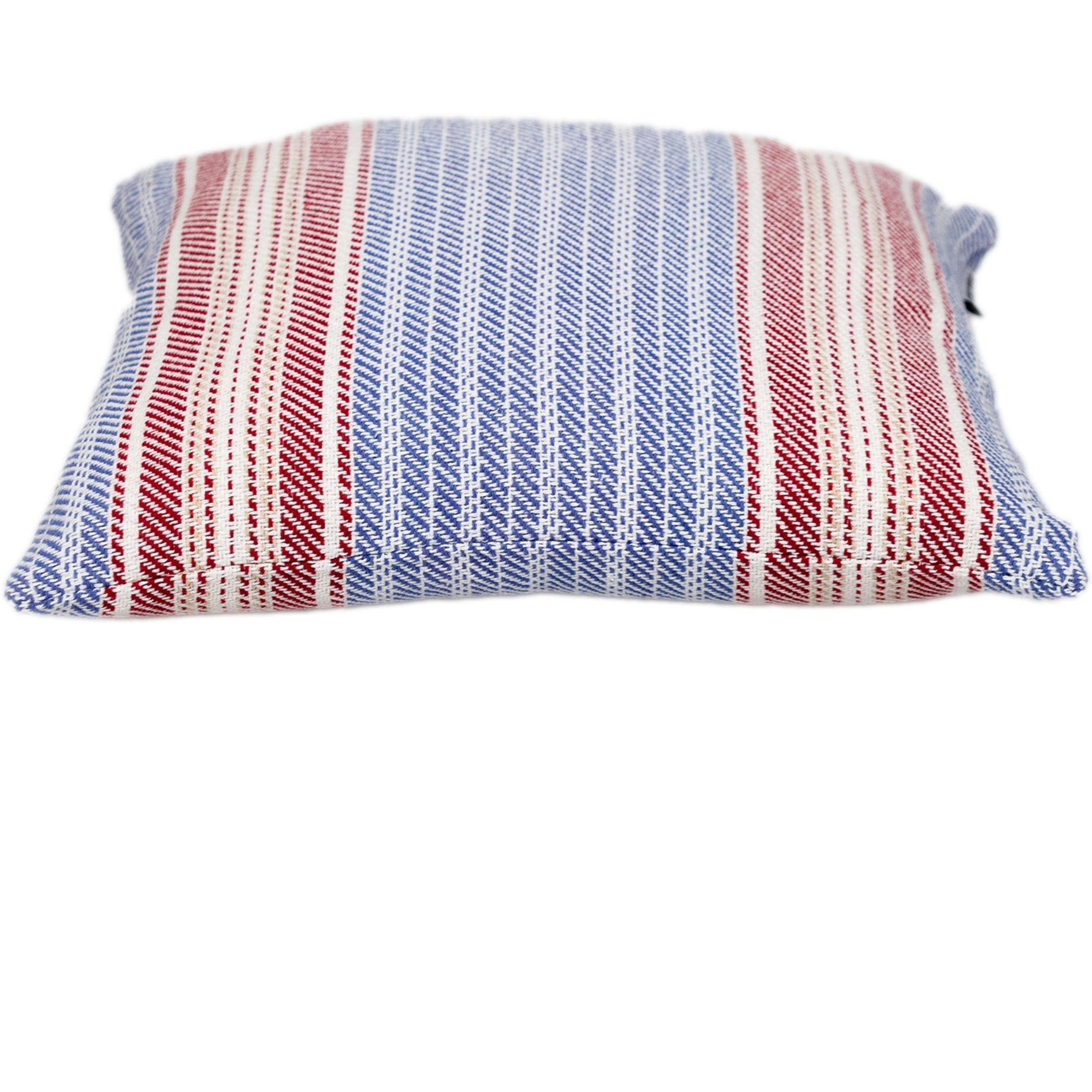 Parkland Collection Transitional Striped Blue Square 16" x 16" Pillow