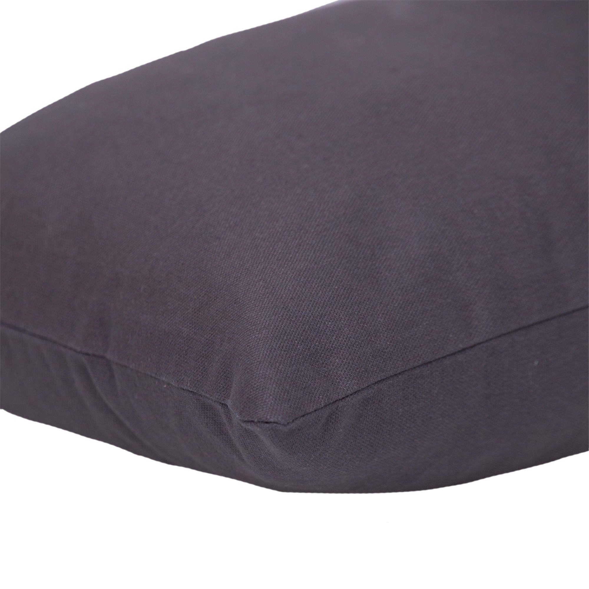 Parkland Collection Transitional Solid Charcol 18" x 12" Pillow
