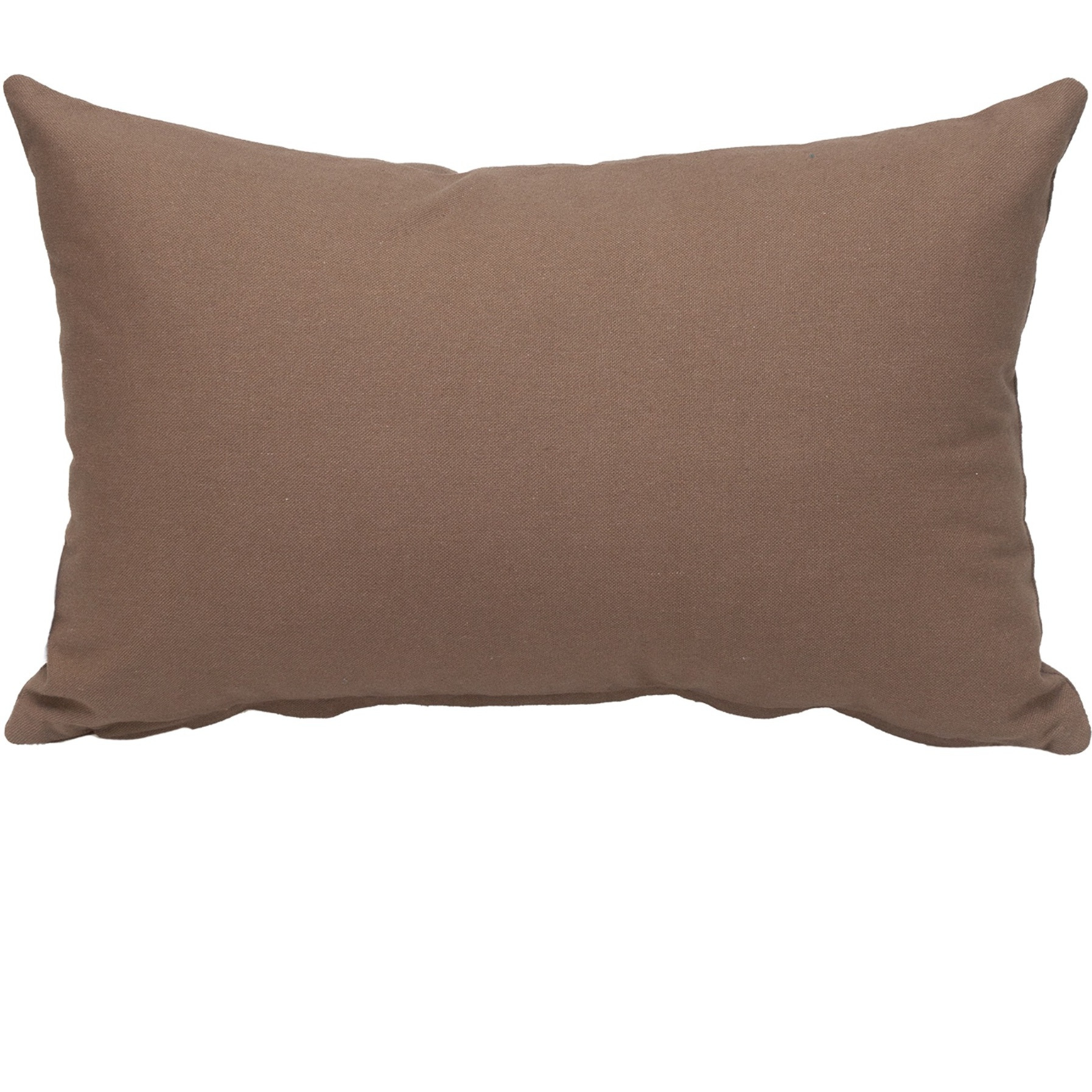 Parkland Collection Transitional Solid Brown Rectangle 18" x 12" Pillow