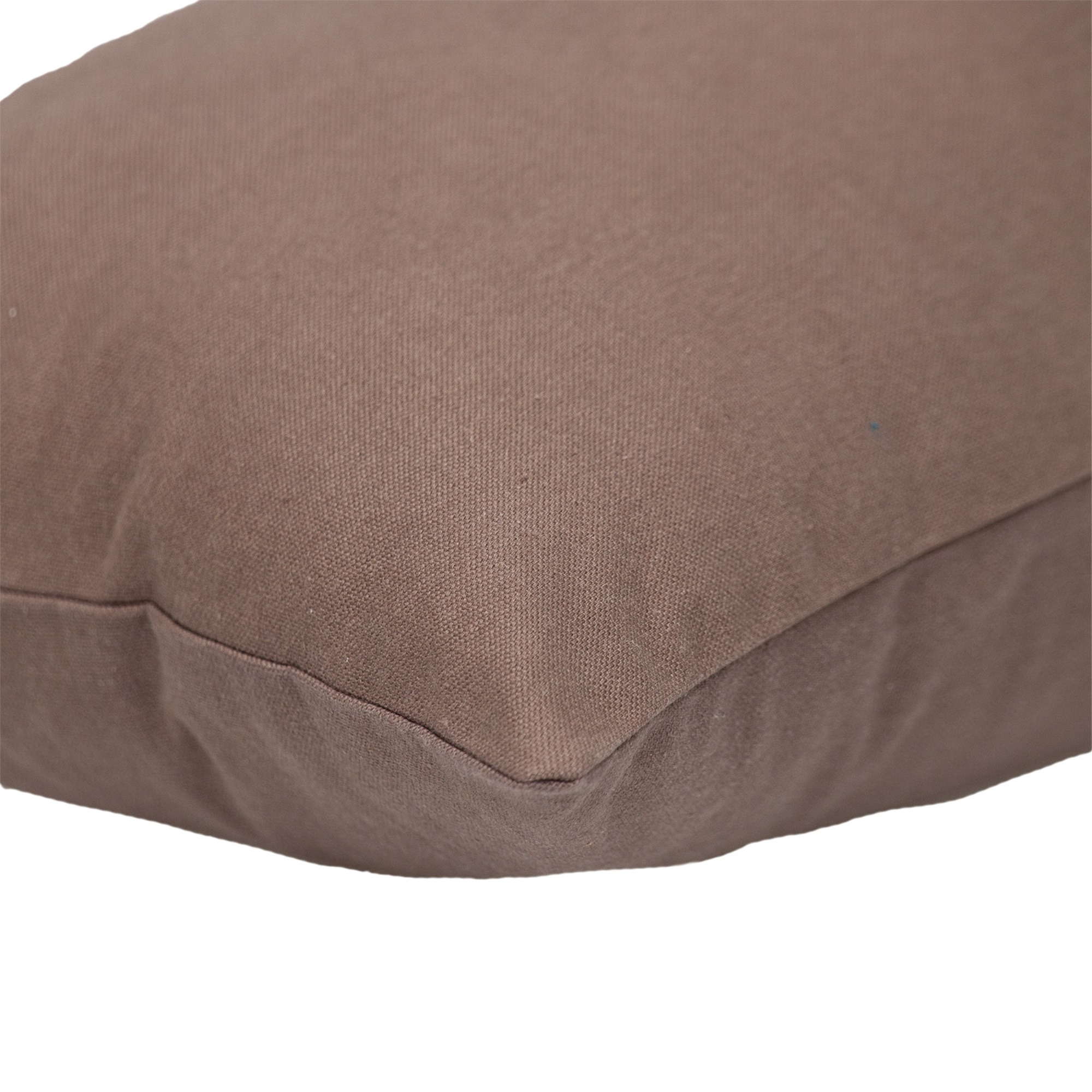 Parkland Collection Transitional Solid Brown Rectangle 18" x 12" Pillow