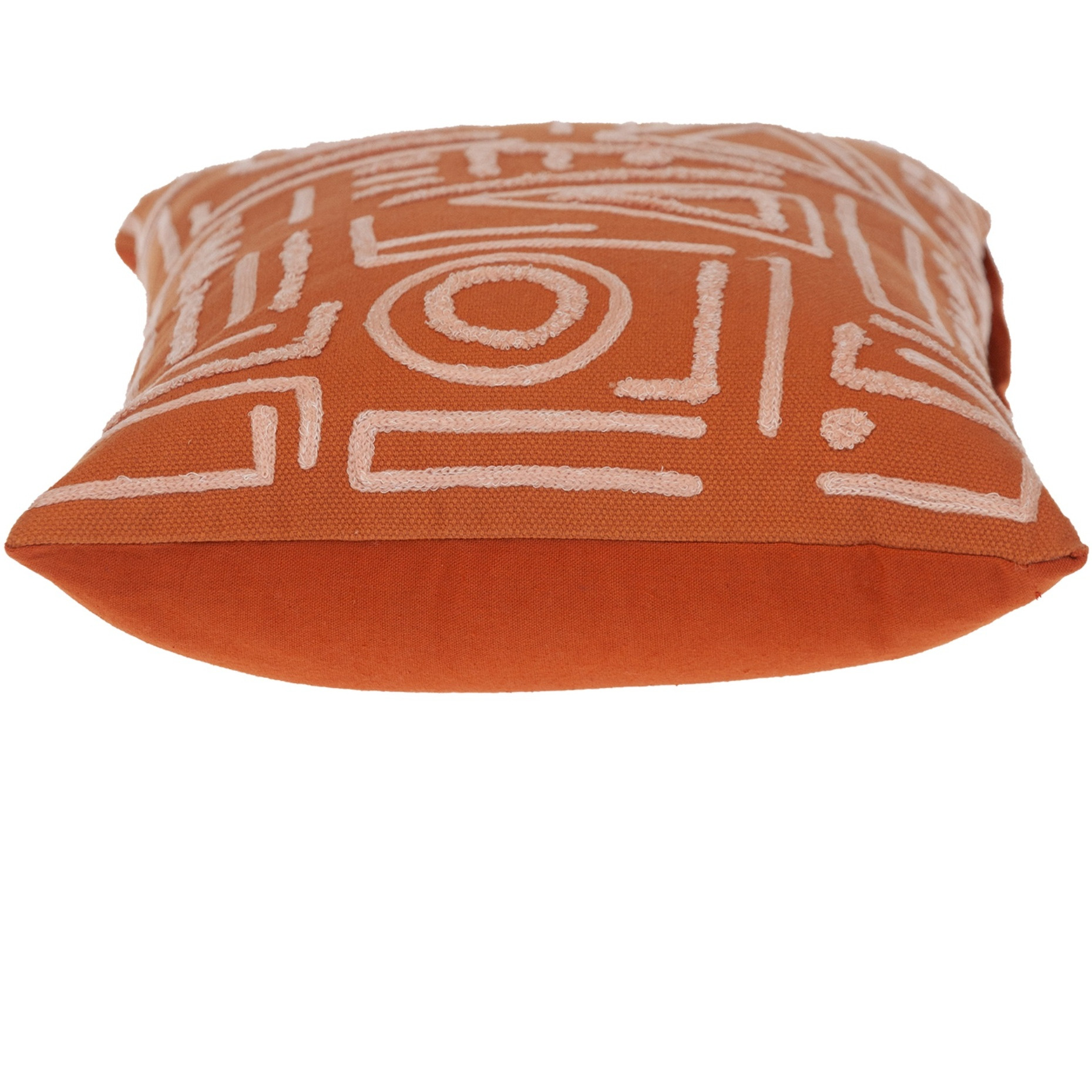 Parkland Collection Transitional Geometric Orange 14" x 20" Pillow