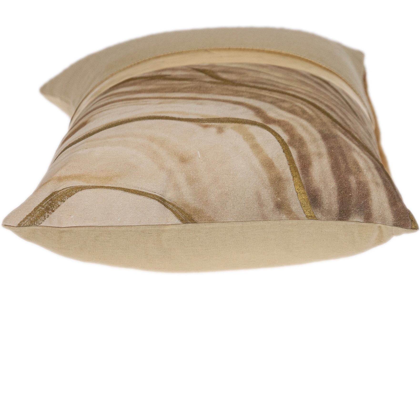 Parkland Collection Transitional Stripes Beige 14" x 20" Pillow