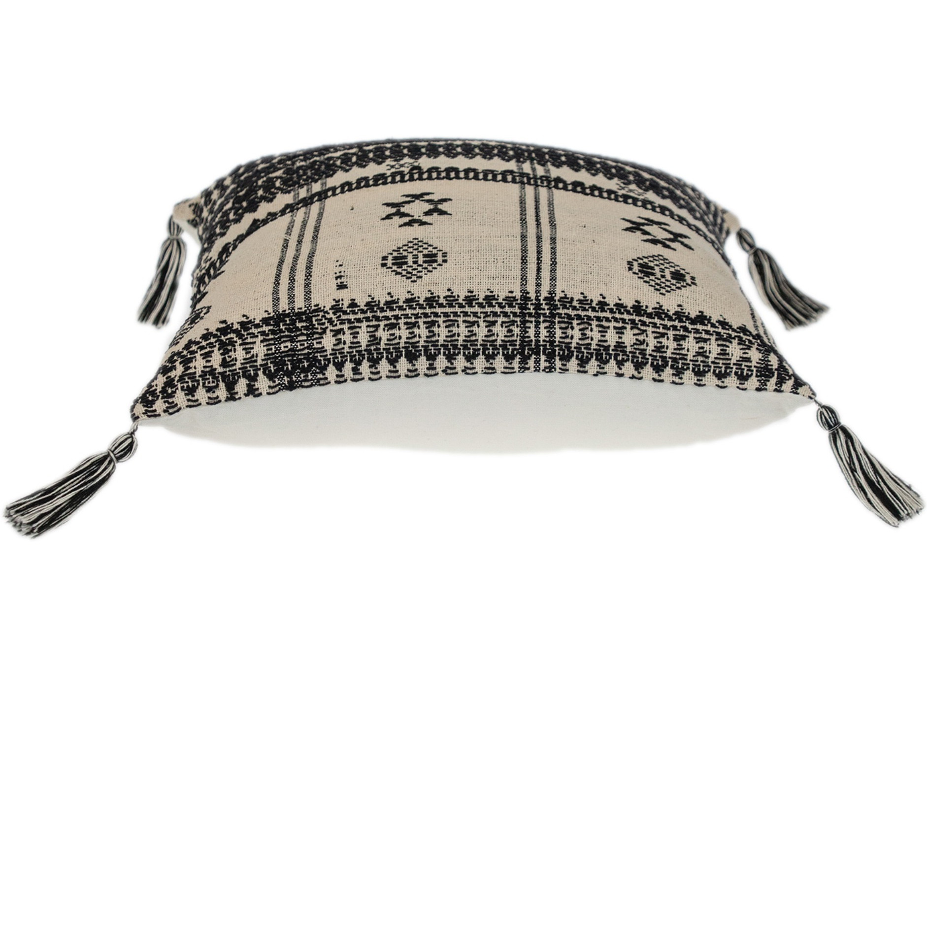 Parkland Collection Transitional Tribal Beige Square 18" x 18" Pillow